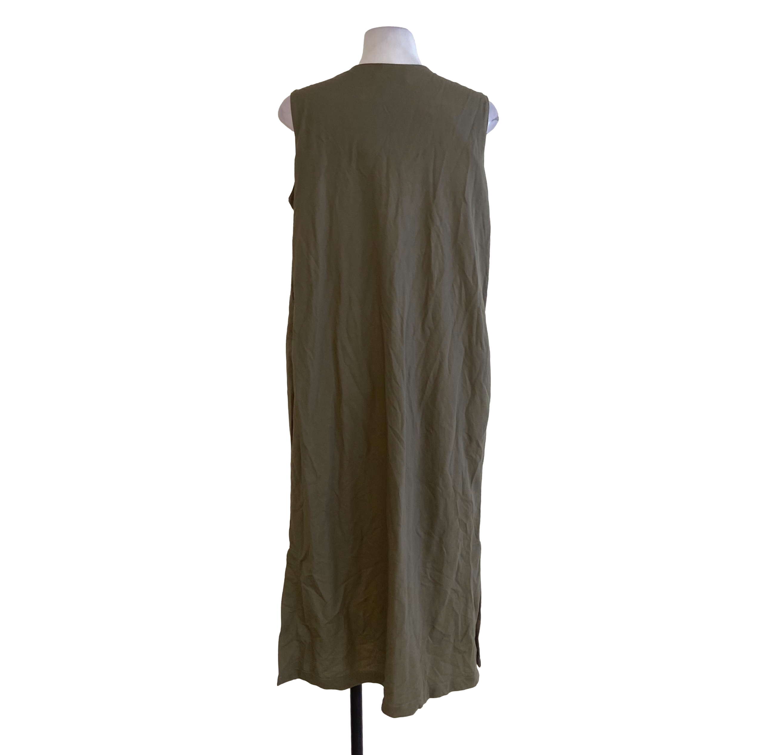 Hazel Wood Sleeveless Button Down Shirt Dress