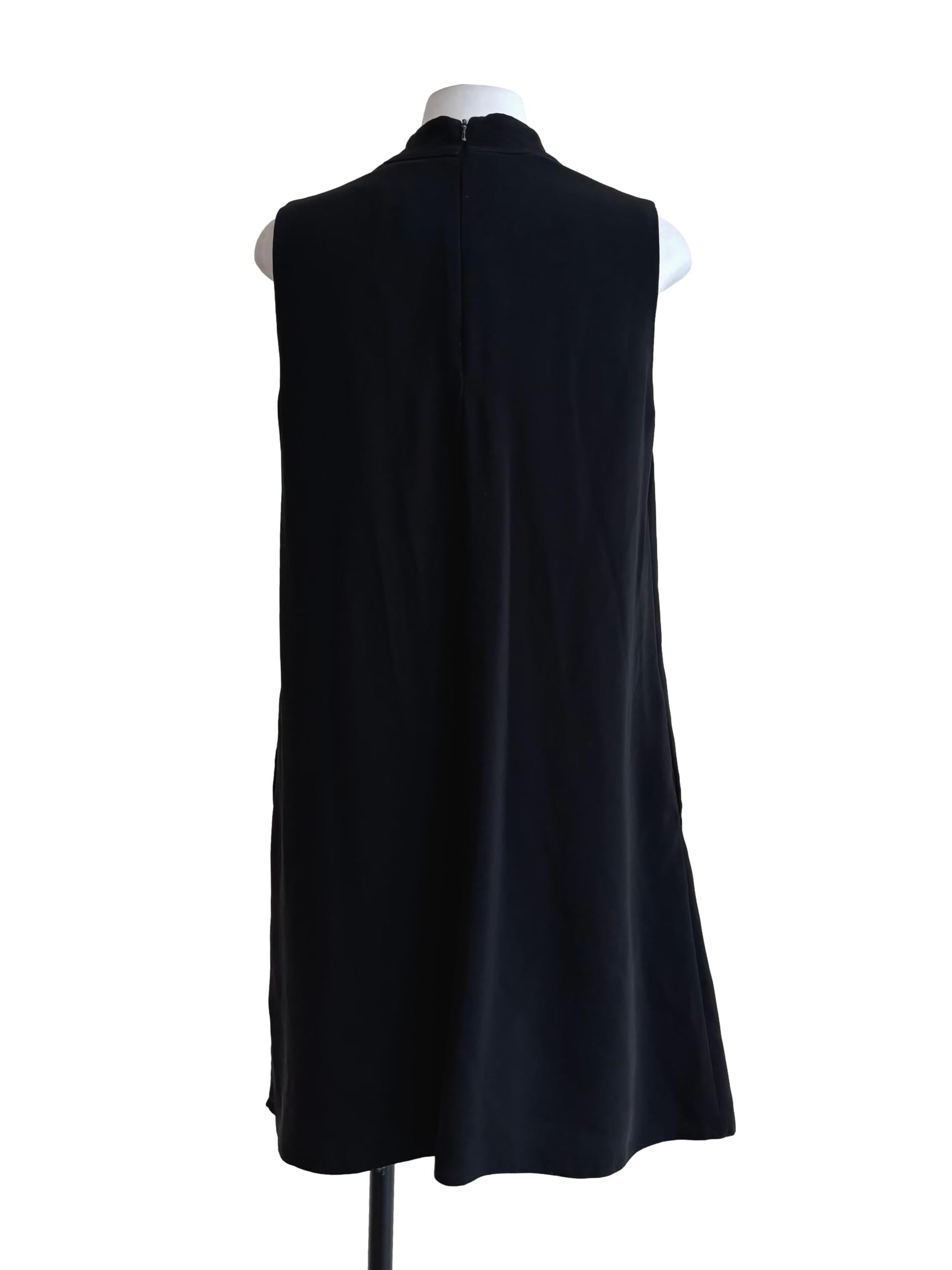 Onyx Black Sleeveless Shift Dress