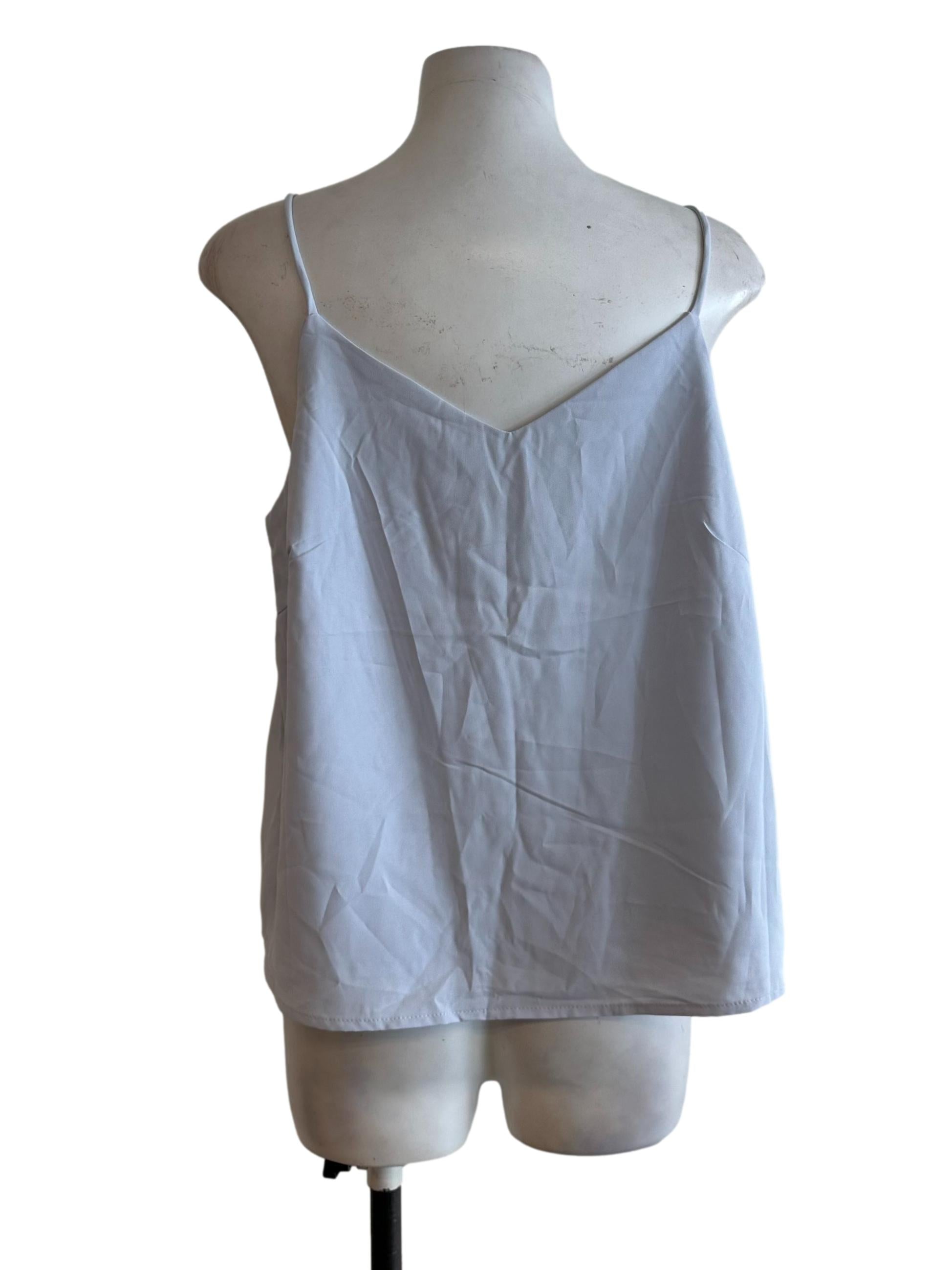 Pale Blue V Neck Button Top