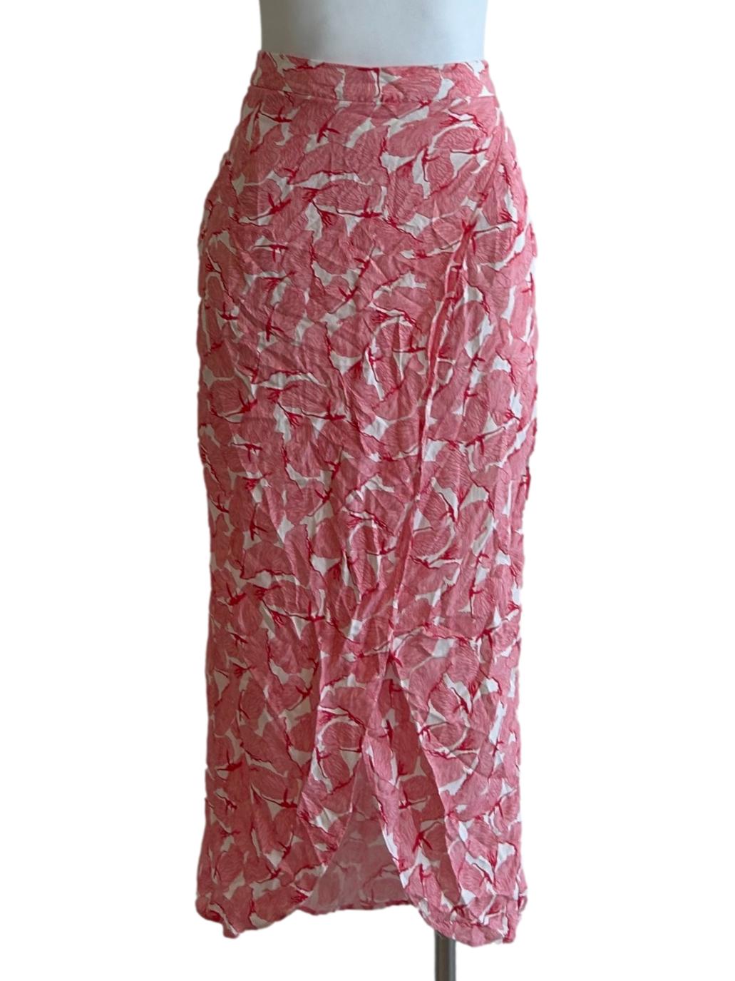 Littau Skirt - Wrap Midi Skirt In Pink Petal Print CSN