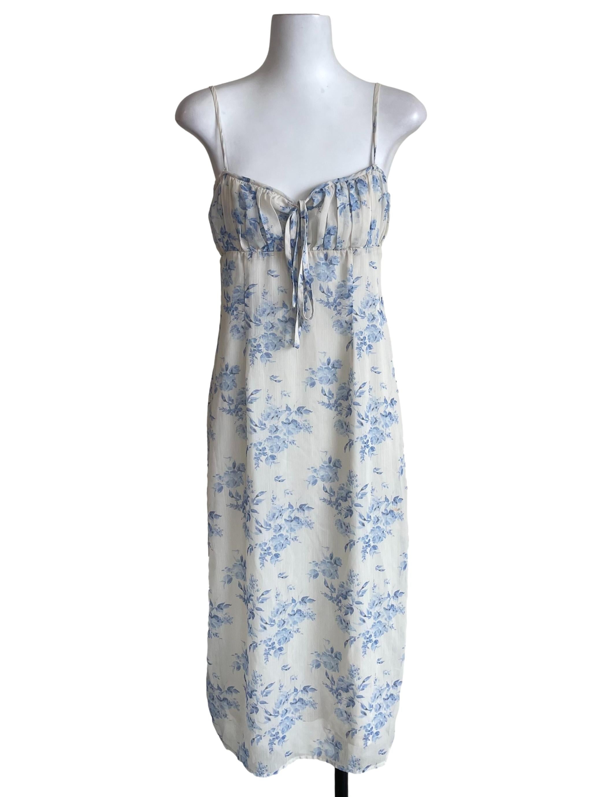 Chiffon White Floral Milkmaid Dress