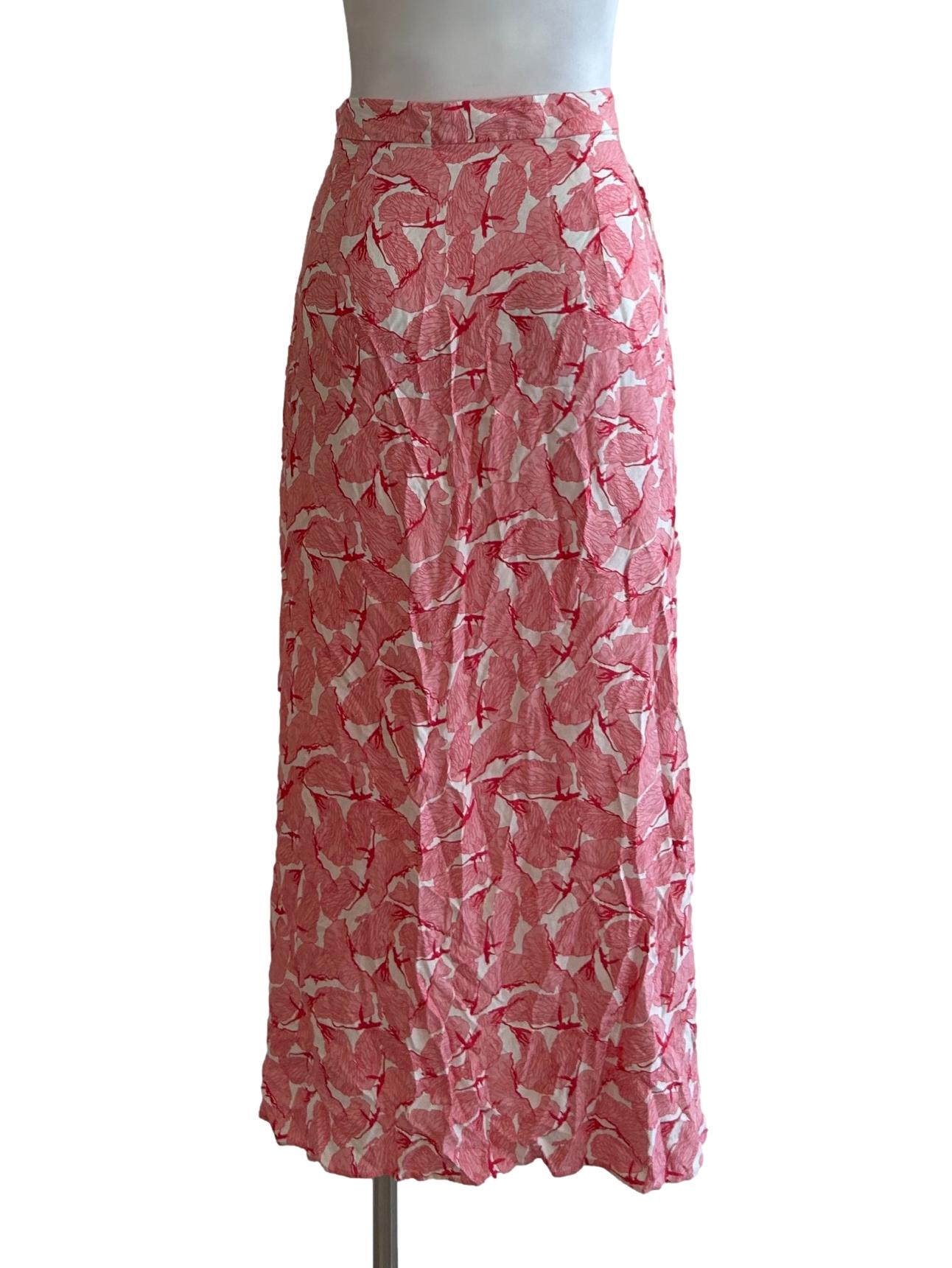 Littau Skirt - Wrap Midi Skirt In Pink Petal Print CSN