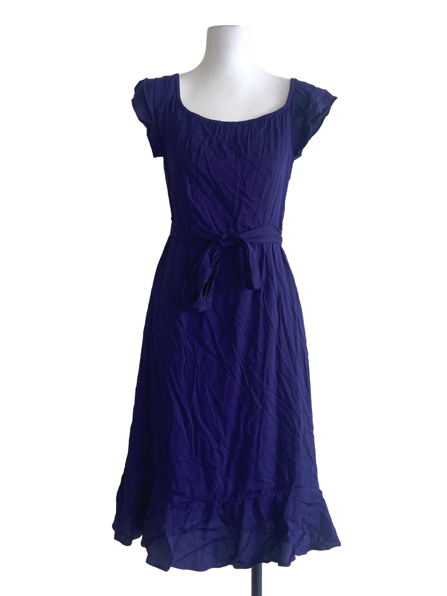Denim Blue Drop Waist Shift Dress