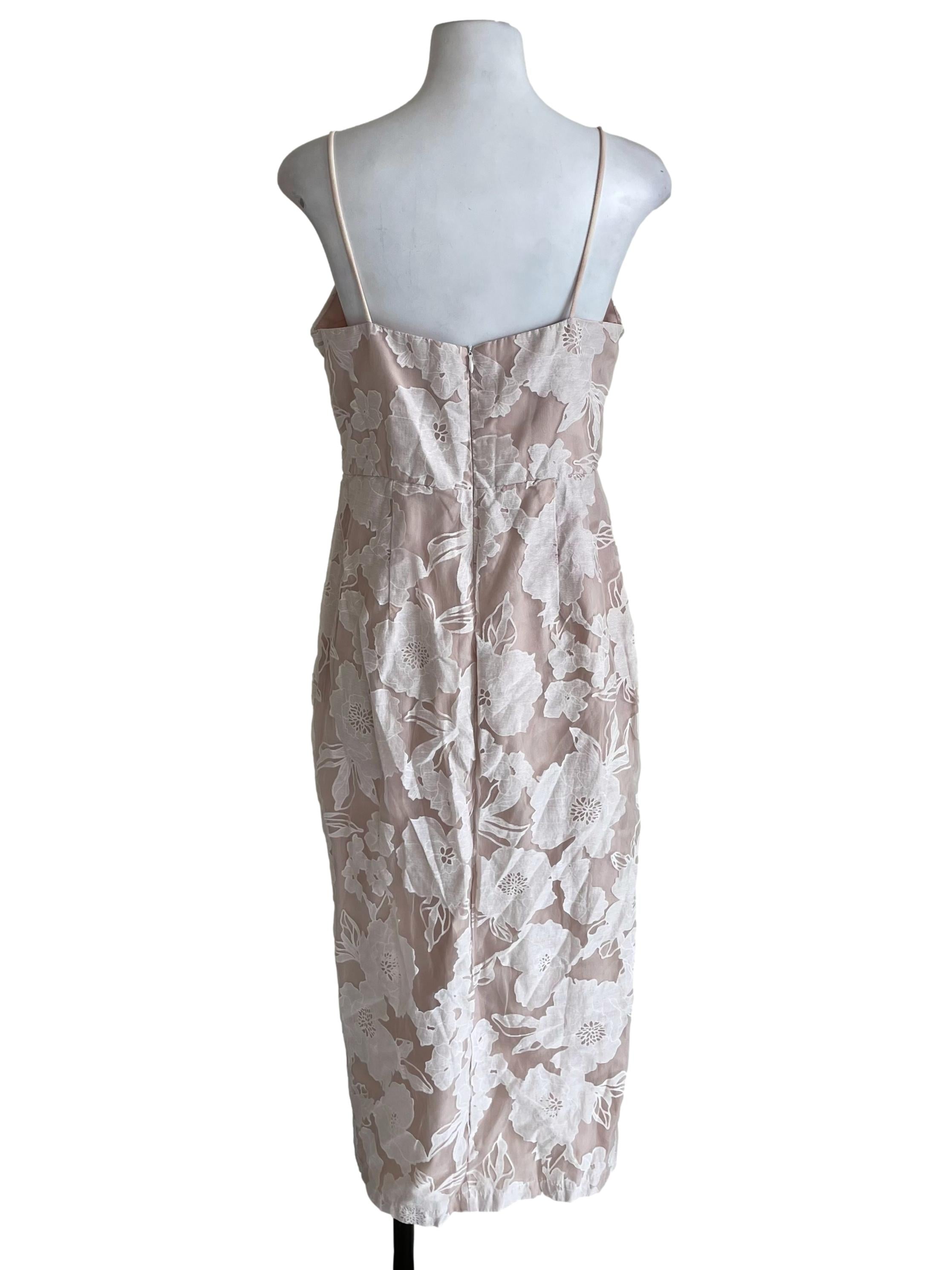 Crepe Pink Floral Slip Dress