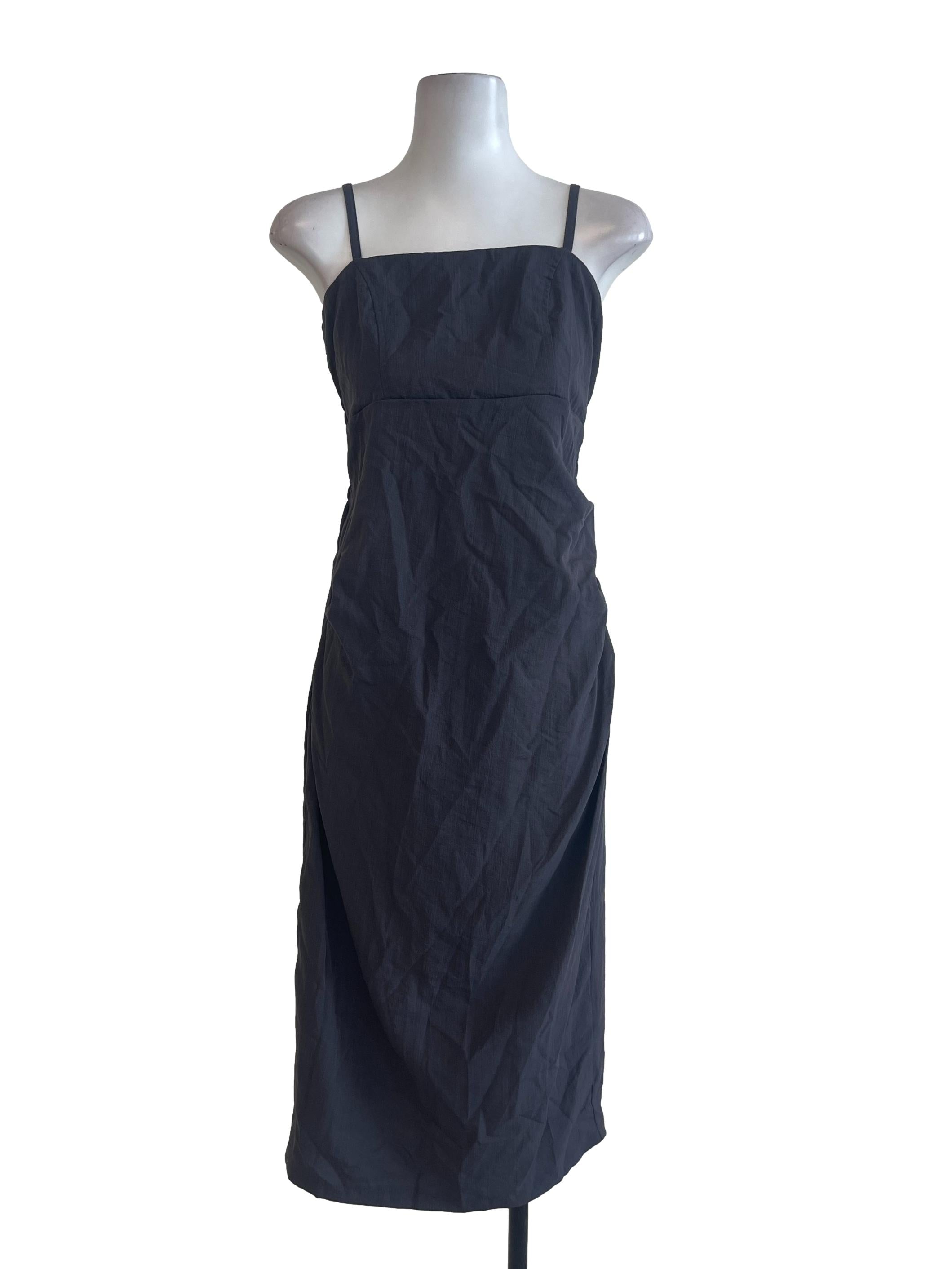 Dark Grey Plain Dress