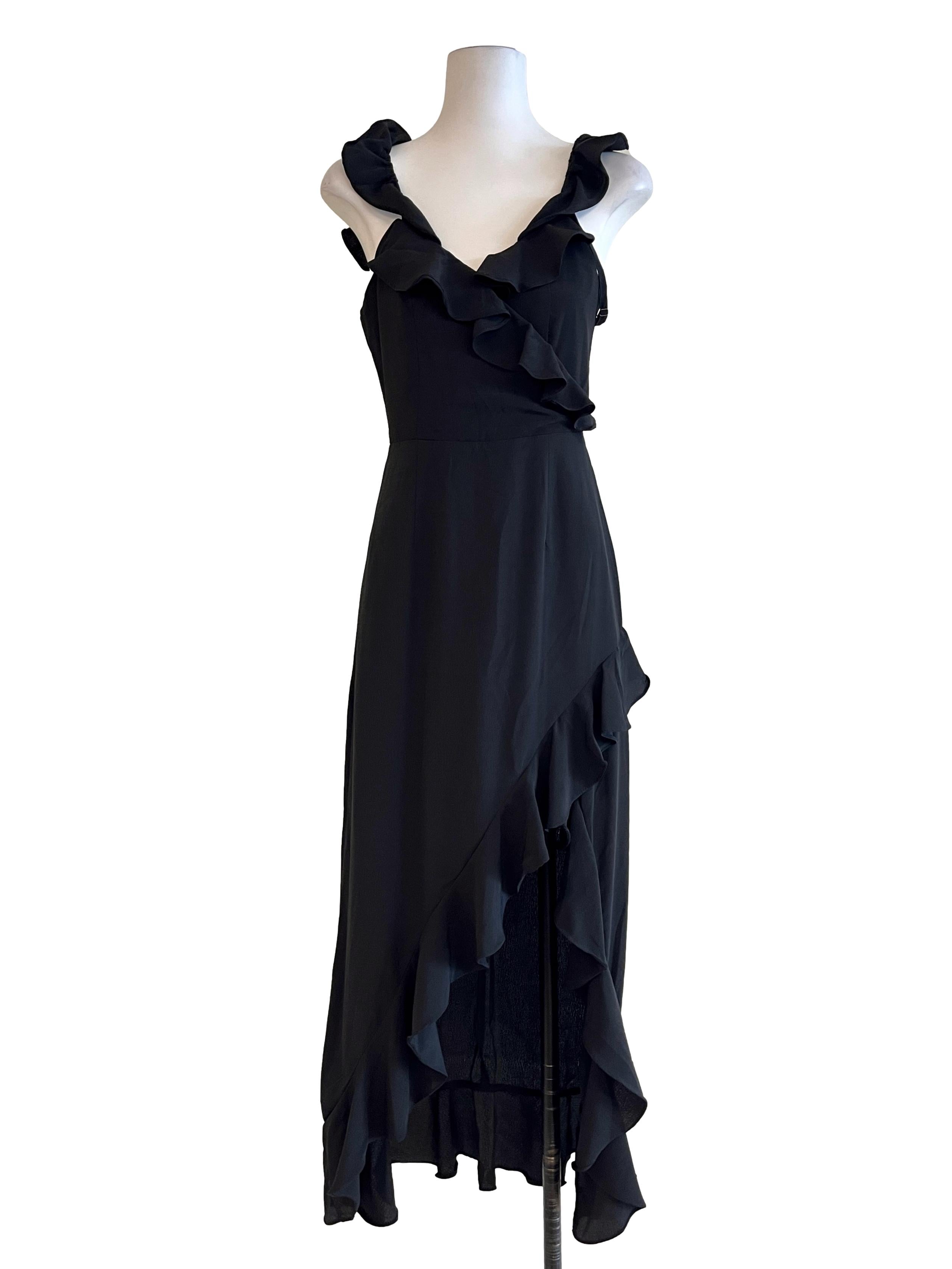 Pitch Black Slip Dress