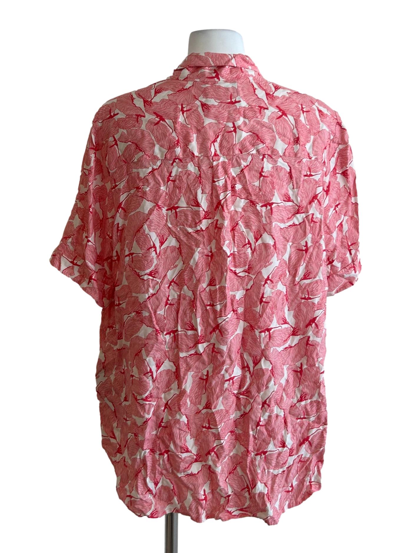 Horn Blouse - Blouse In Pink Petal Print CSN