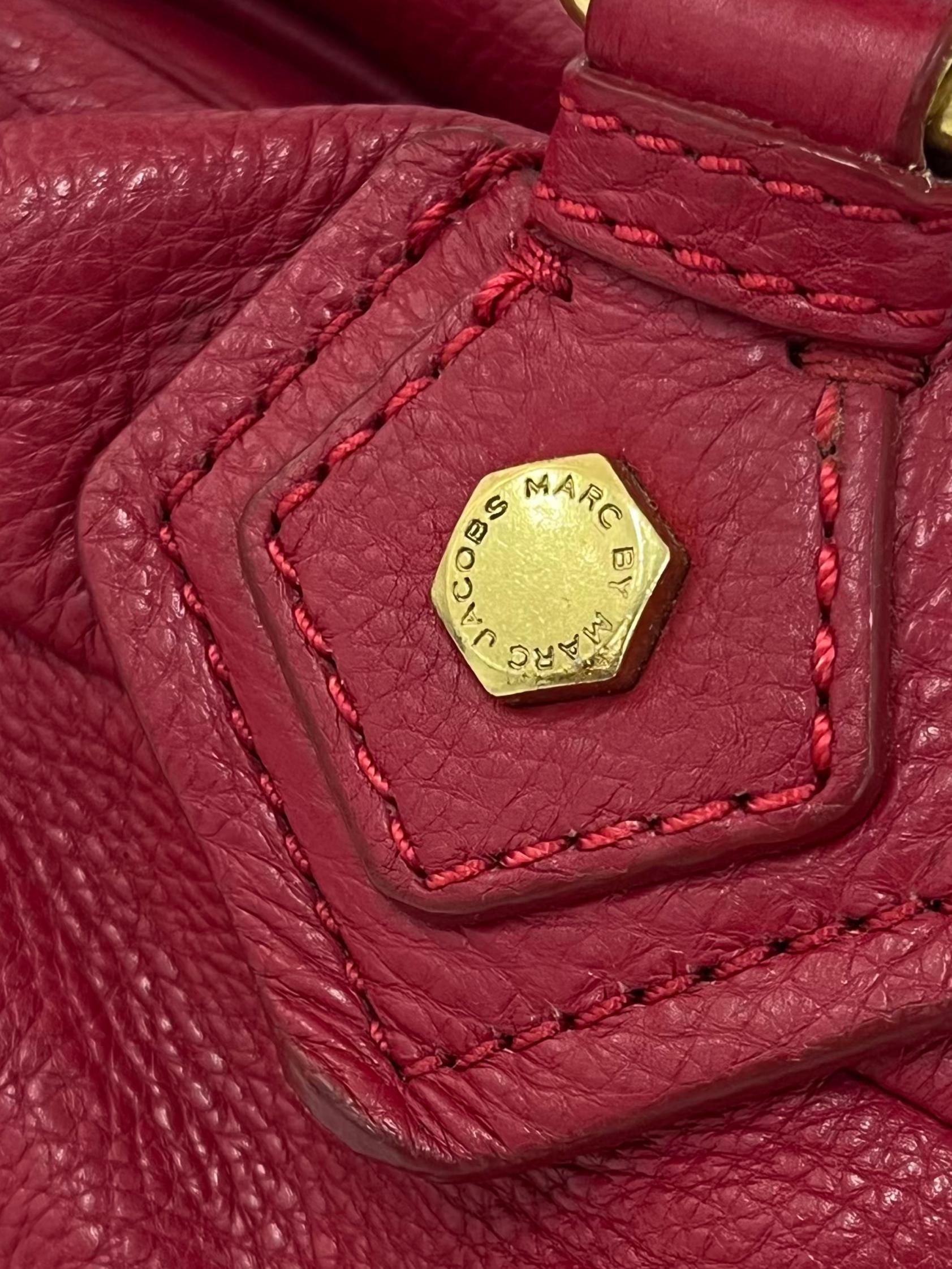 Red Leather Classic Q Baby Groovee Satchel Bag