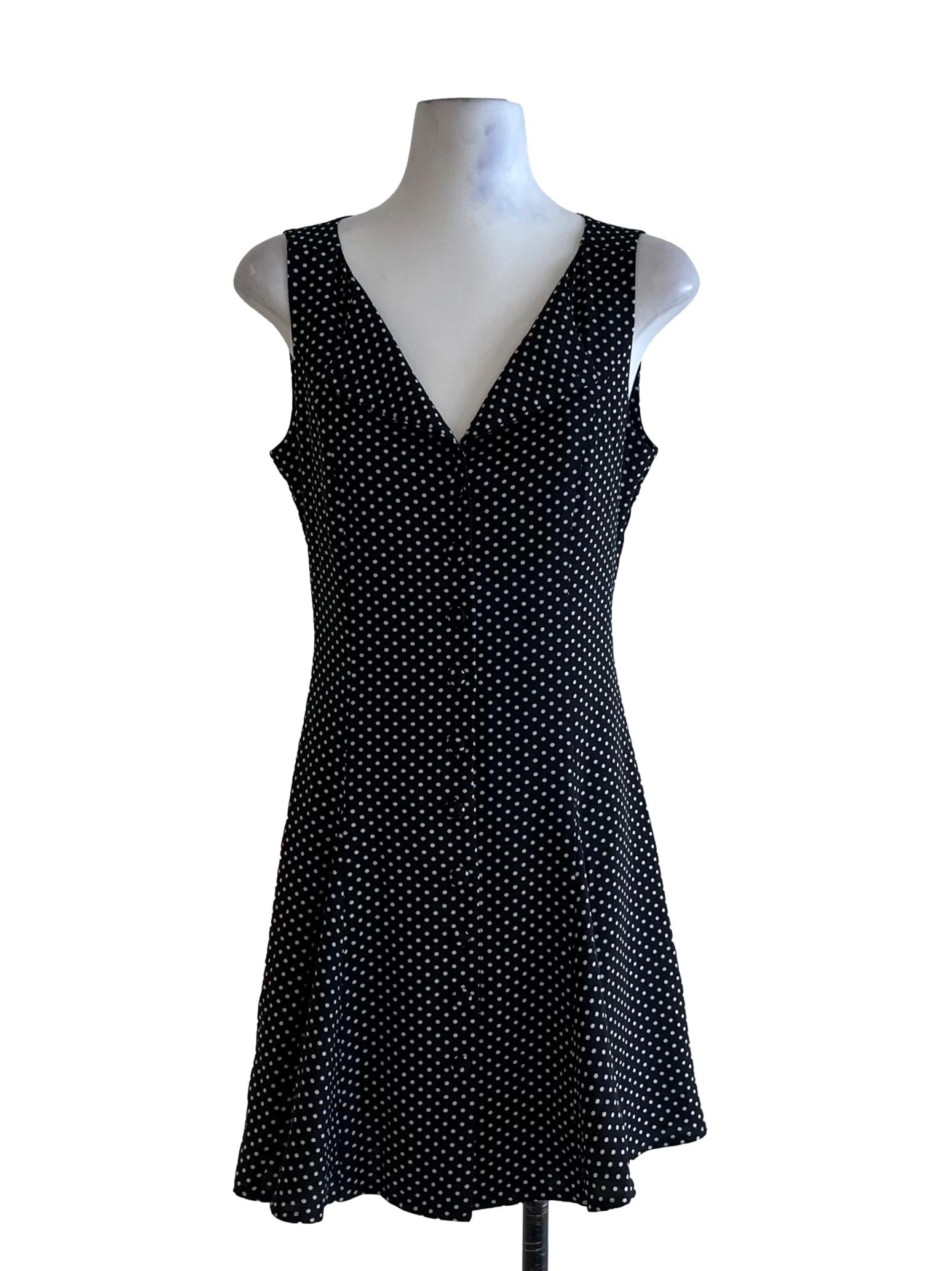 Black Polka Dot Sheath Dress
