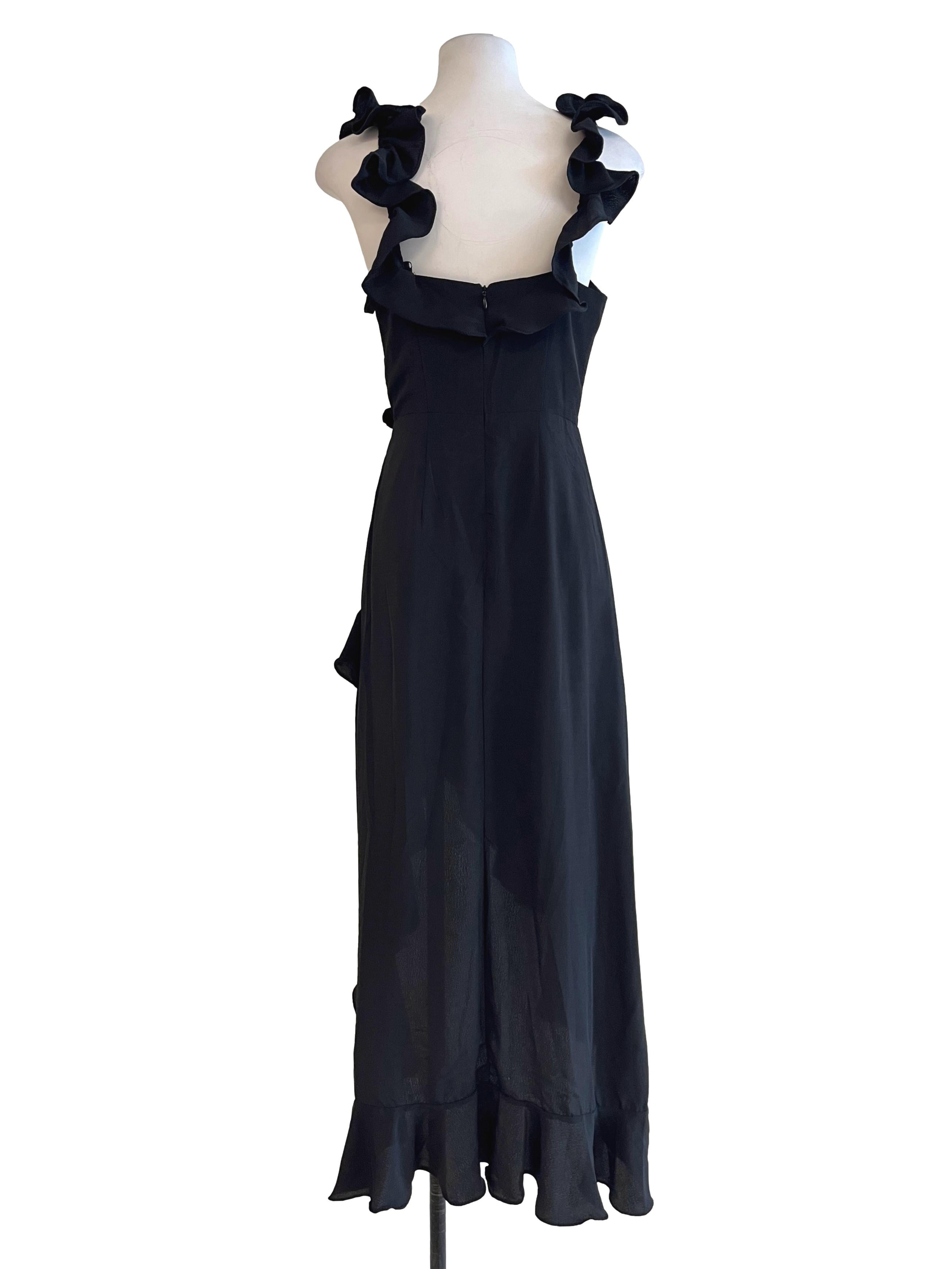 Pitch Black Slip Dress