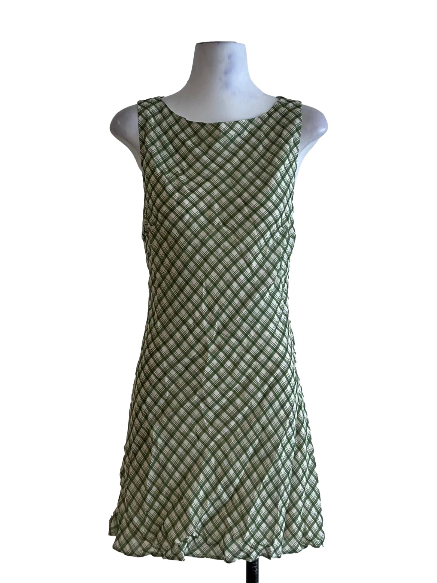 Green Tartan Sheath Dress