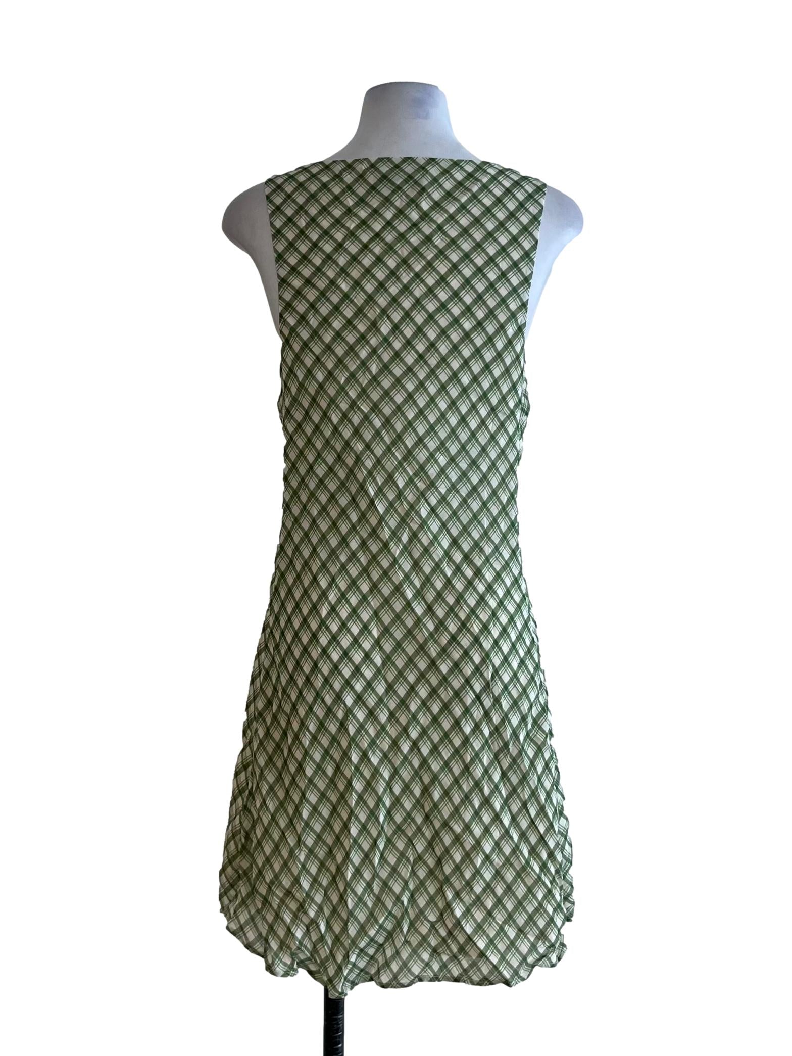 Green Tartan Sheath Dress