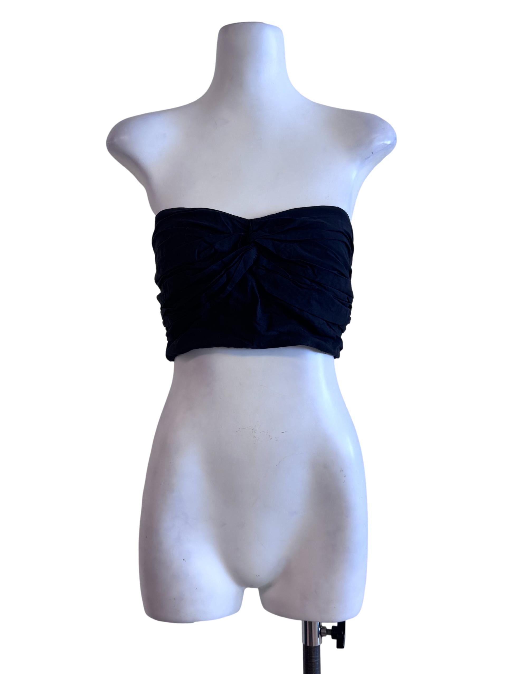 Black Sweetheart Strapless Top