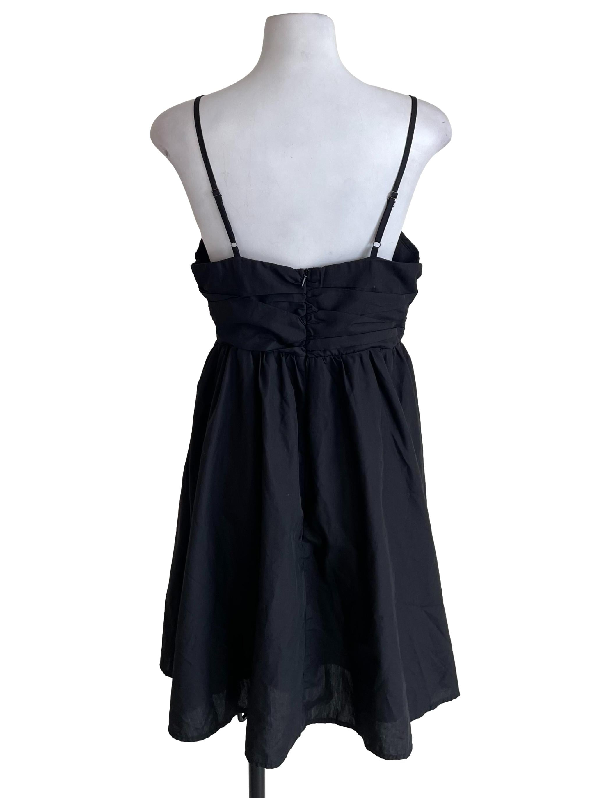 Black Scrunch Babydoll Dress