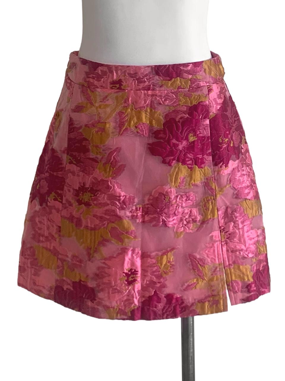 Bubblegum Pink Flower Pattern Skirts