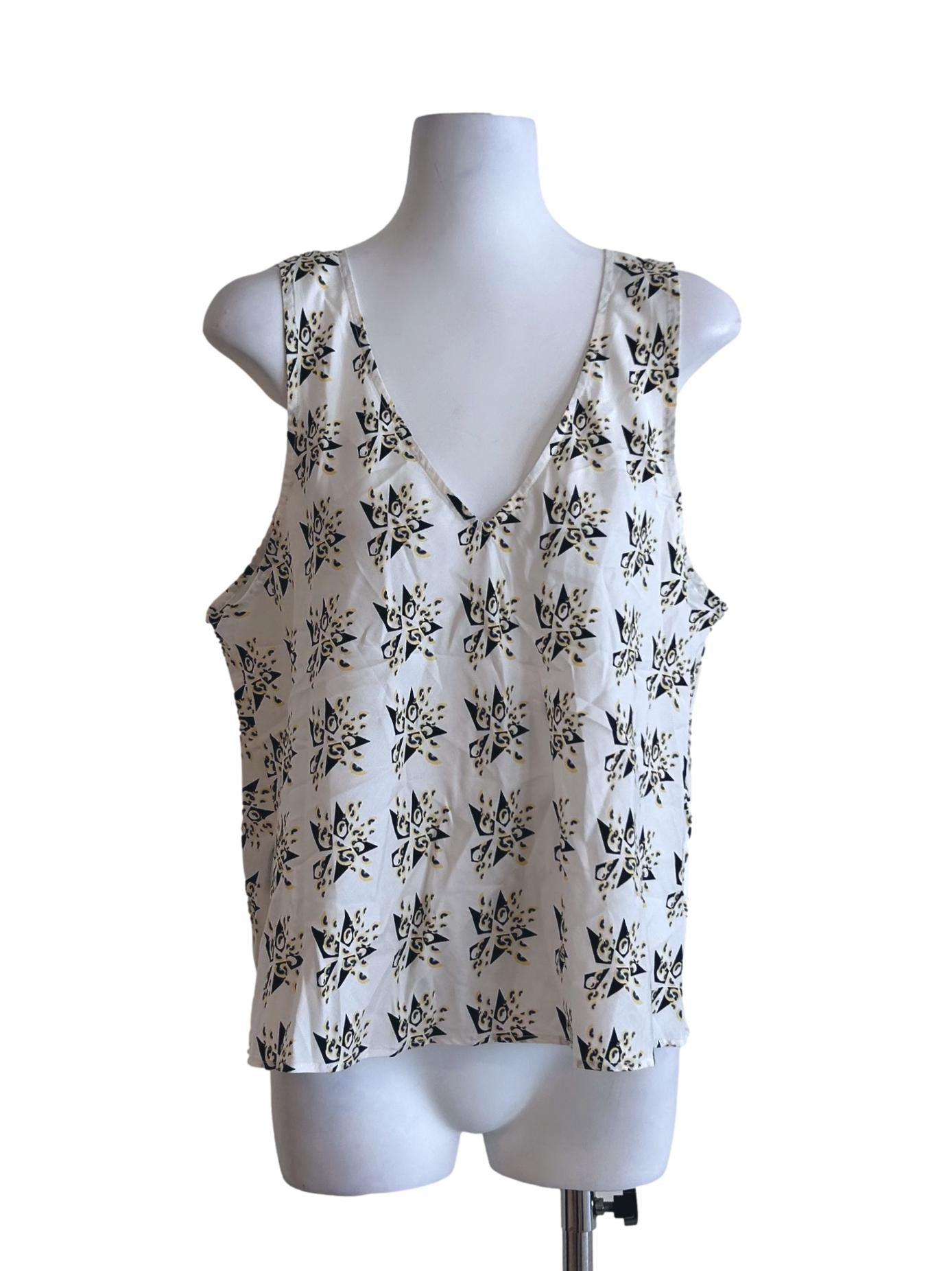Burgos Top - V-Neck Sleeveless Summer Silk Top CSN