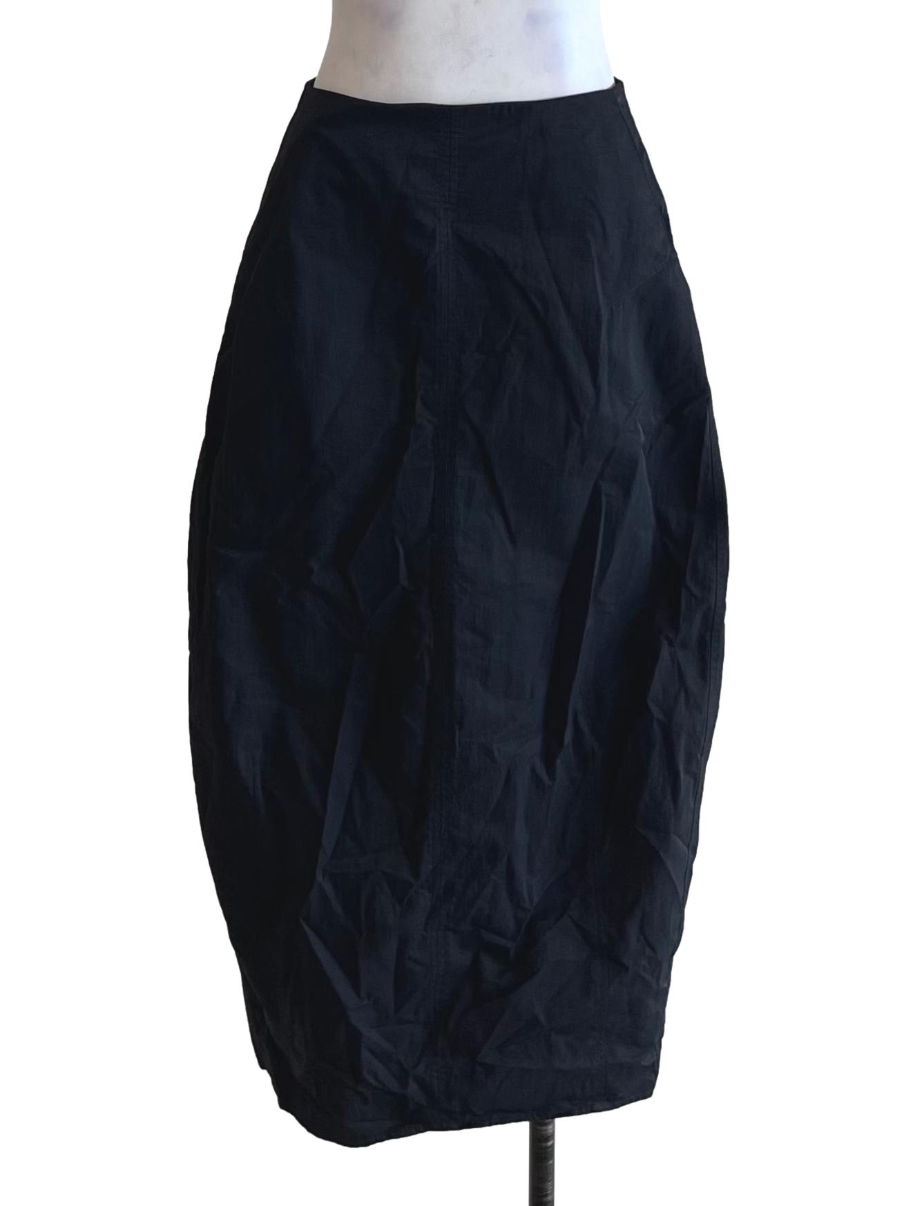 Black High-Waisted A-Line Skirt