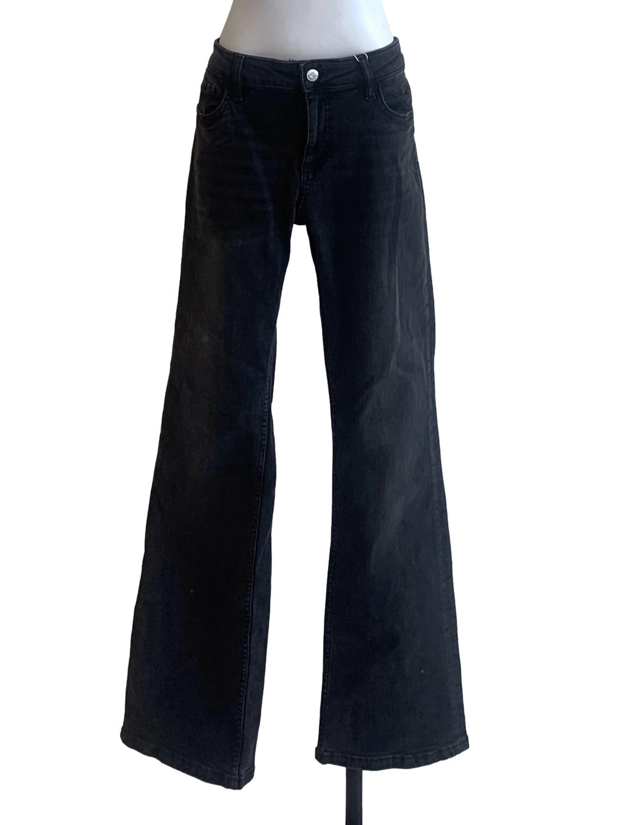 Charcoal Black Low Rise Jeans