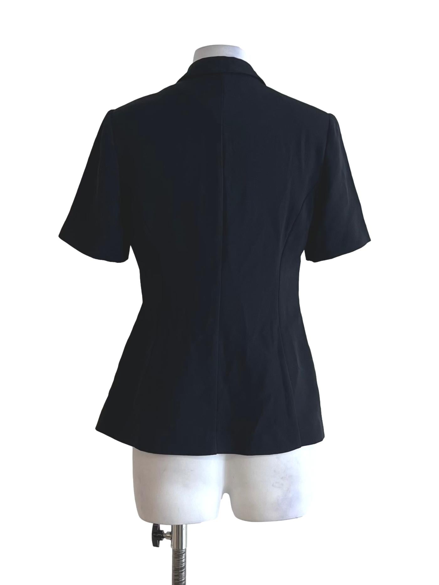 Black V-Neckline Blouse LB
