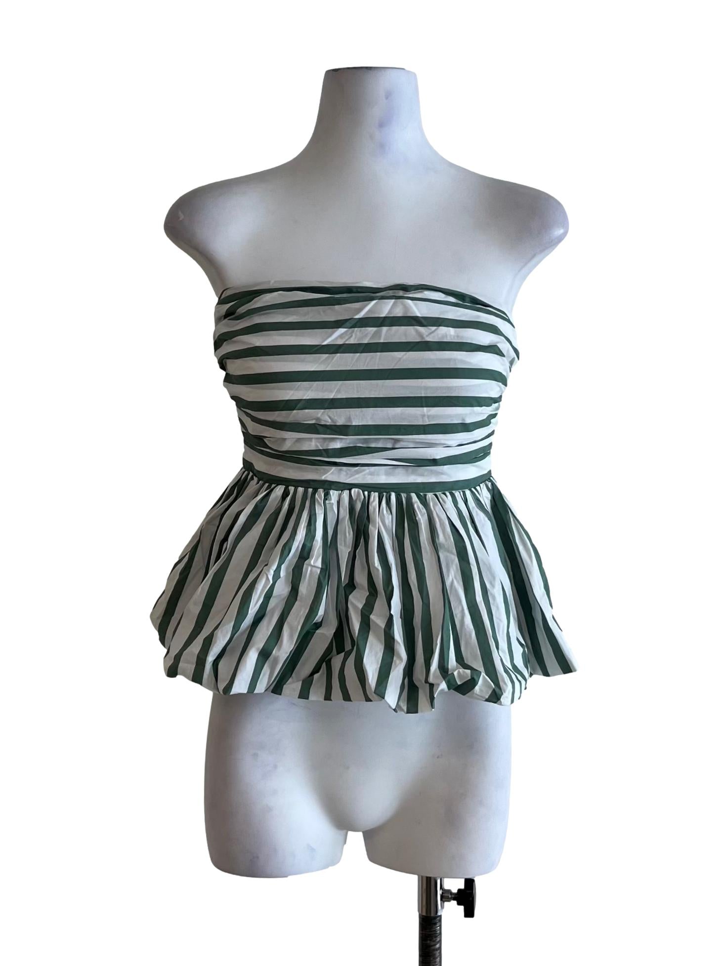 Green Bengal Stripe Sleeveless Top LB