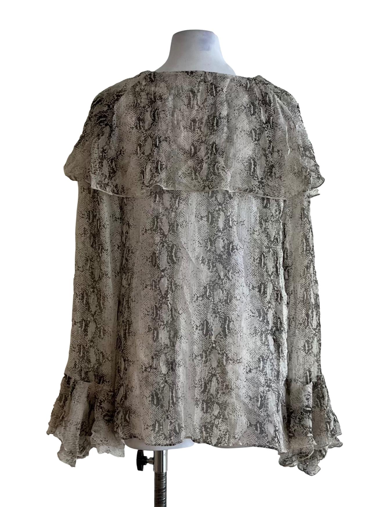 Olive Green Abstract Blouse