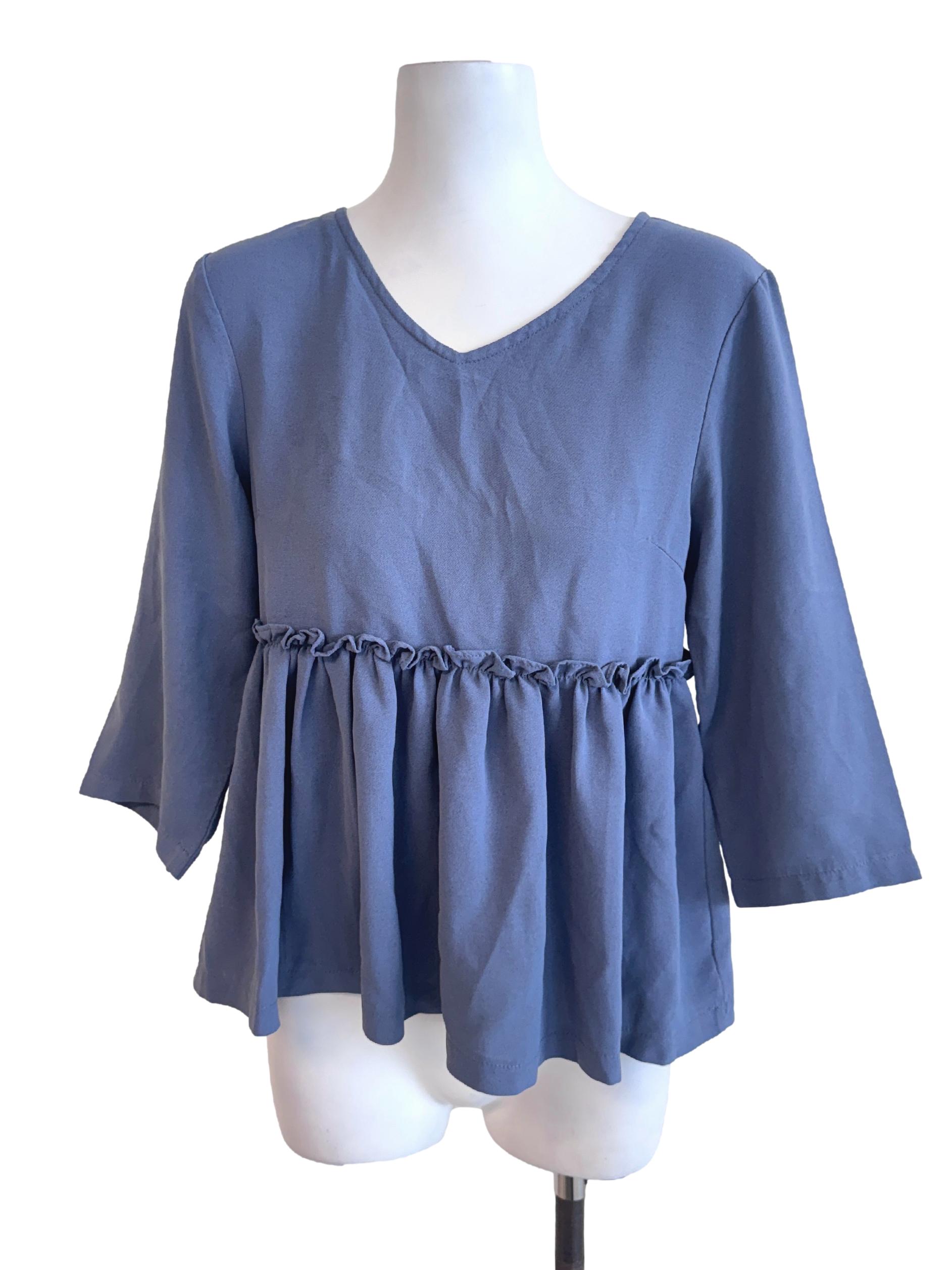 Spruce Blue Long Sleeve Blouse