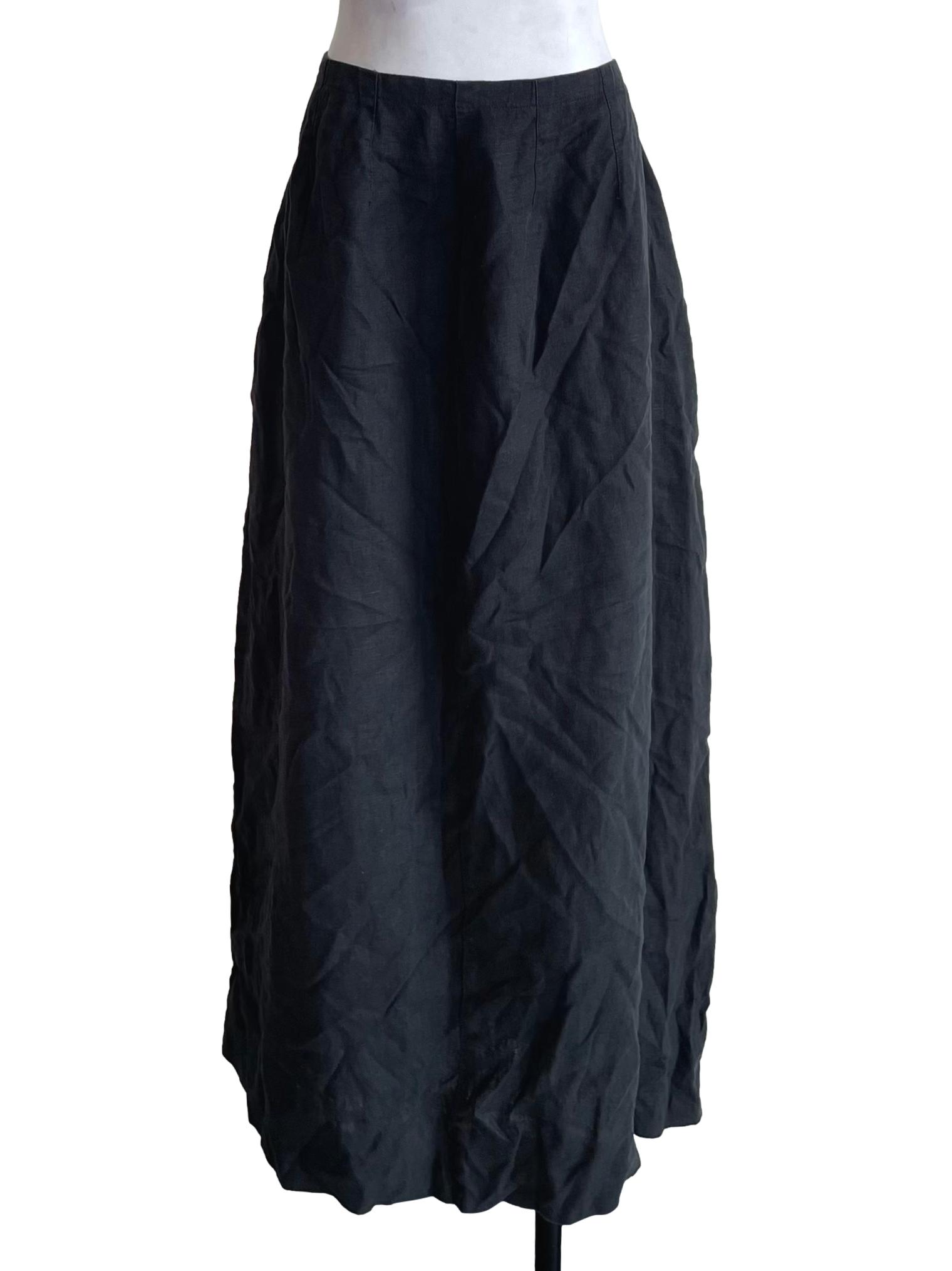 Charcoal A-Line Long Skirt