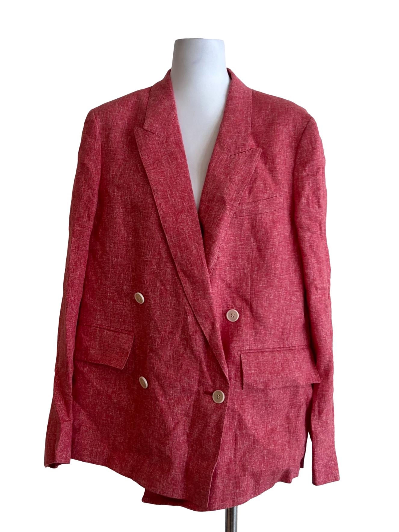 Brugg Jacket - Double Breasted Jacket In Deep Pink CSN