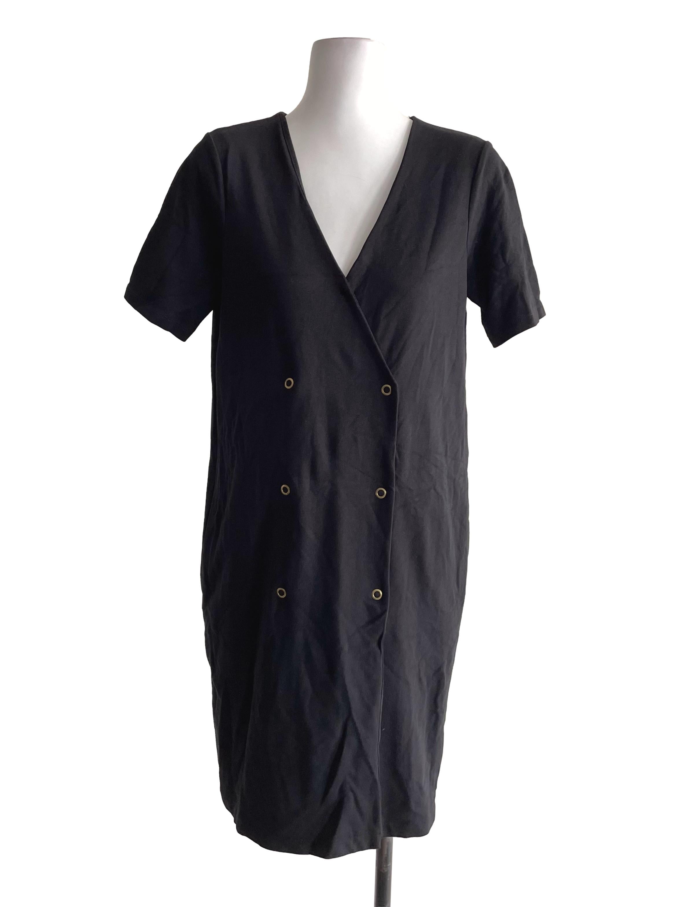 Black V Neck Dress