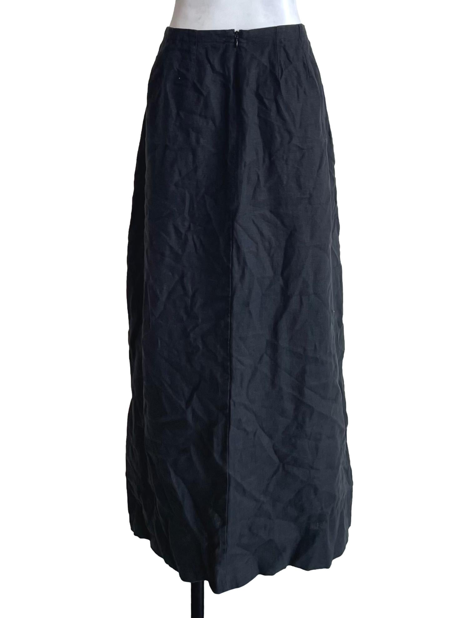 Charcoal A-Line Long Skirt