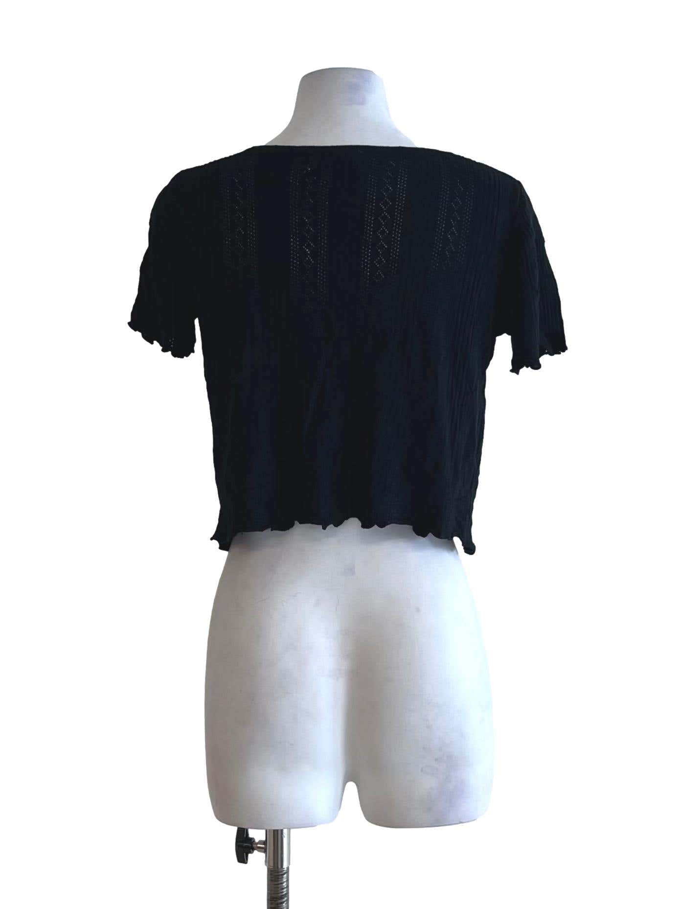 Black Jewel Neckline Blouse