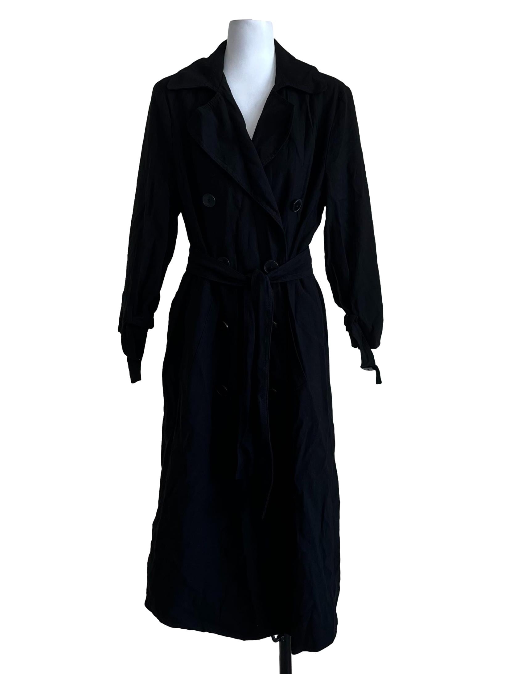 Black Plain Long Sleeves Jacket
