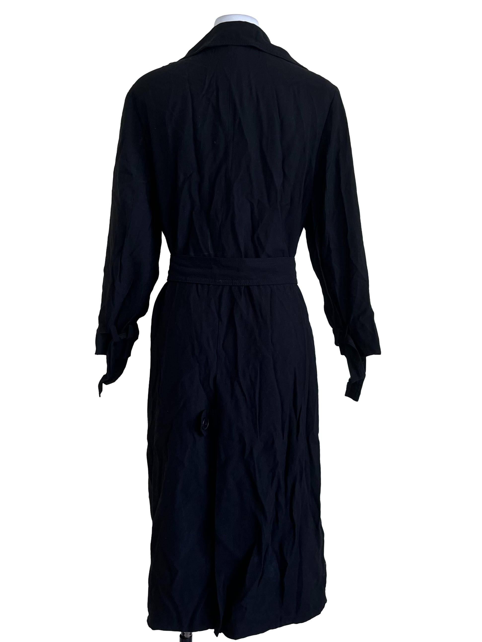 Black Plain Long Sleeves Jacket