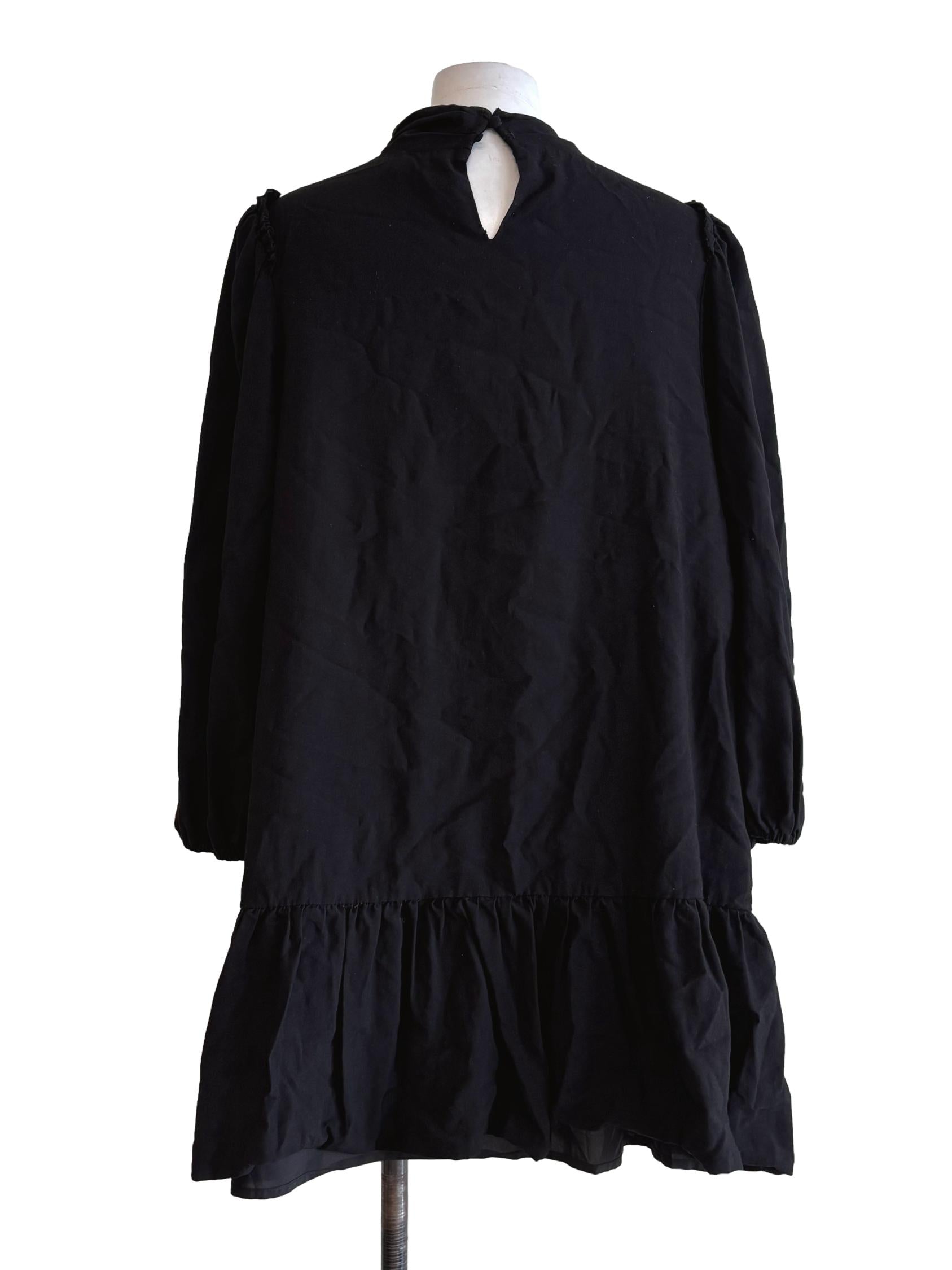 Soft Black Long Sleeve Mock Neck Dress LB