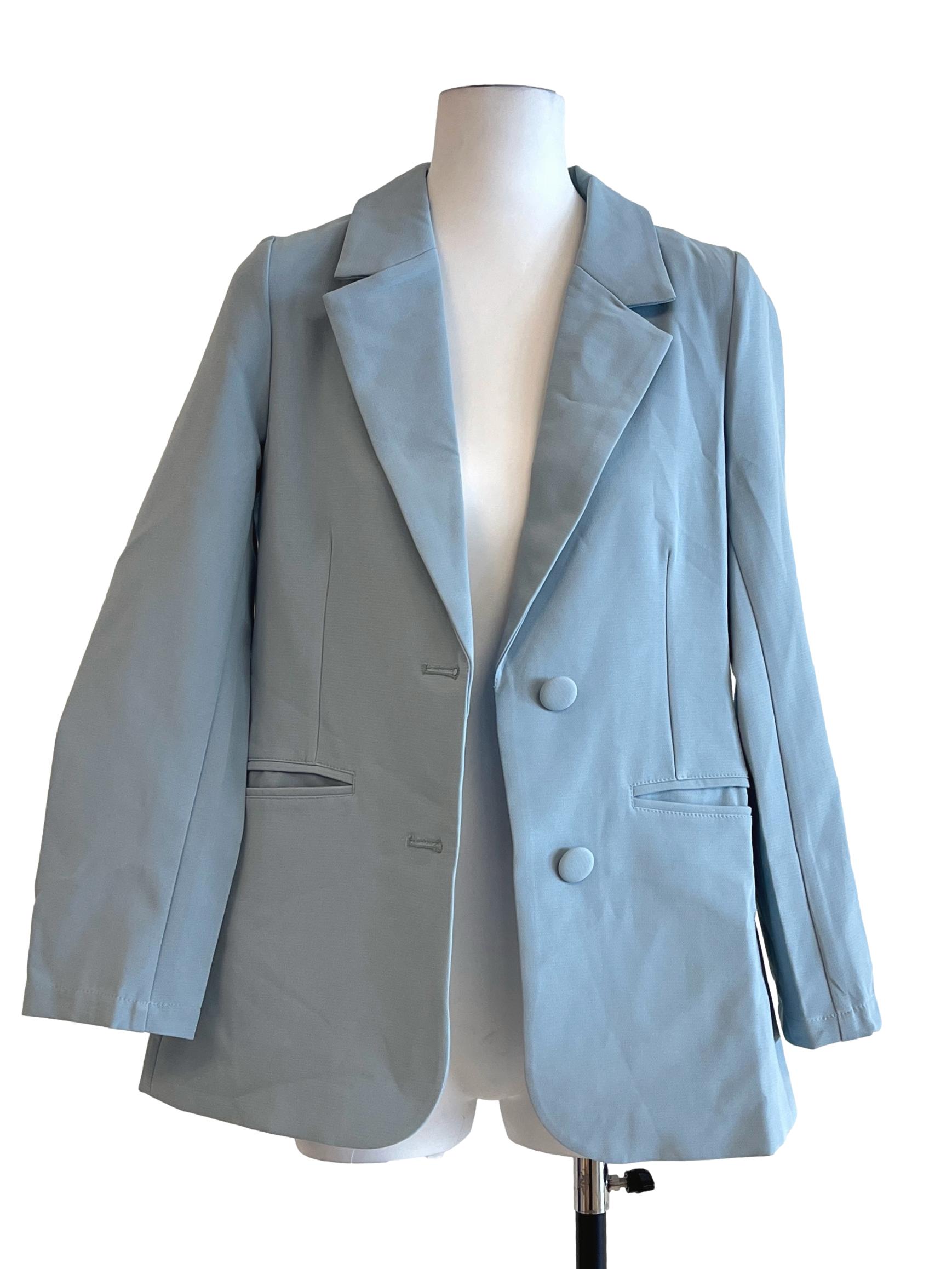 Sky Blue 2 Button Blazer