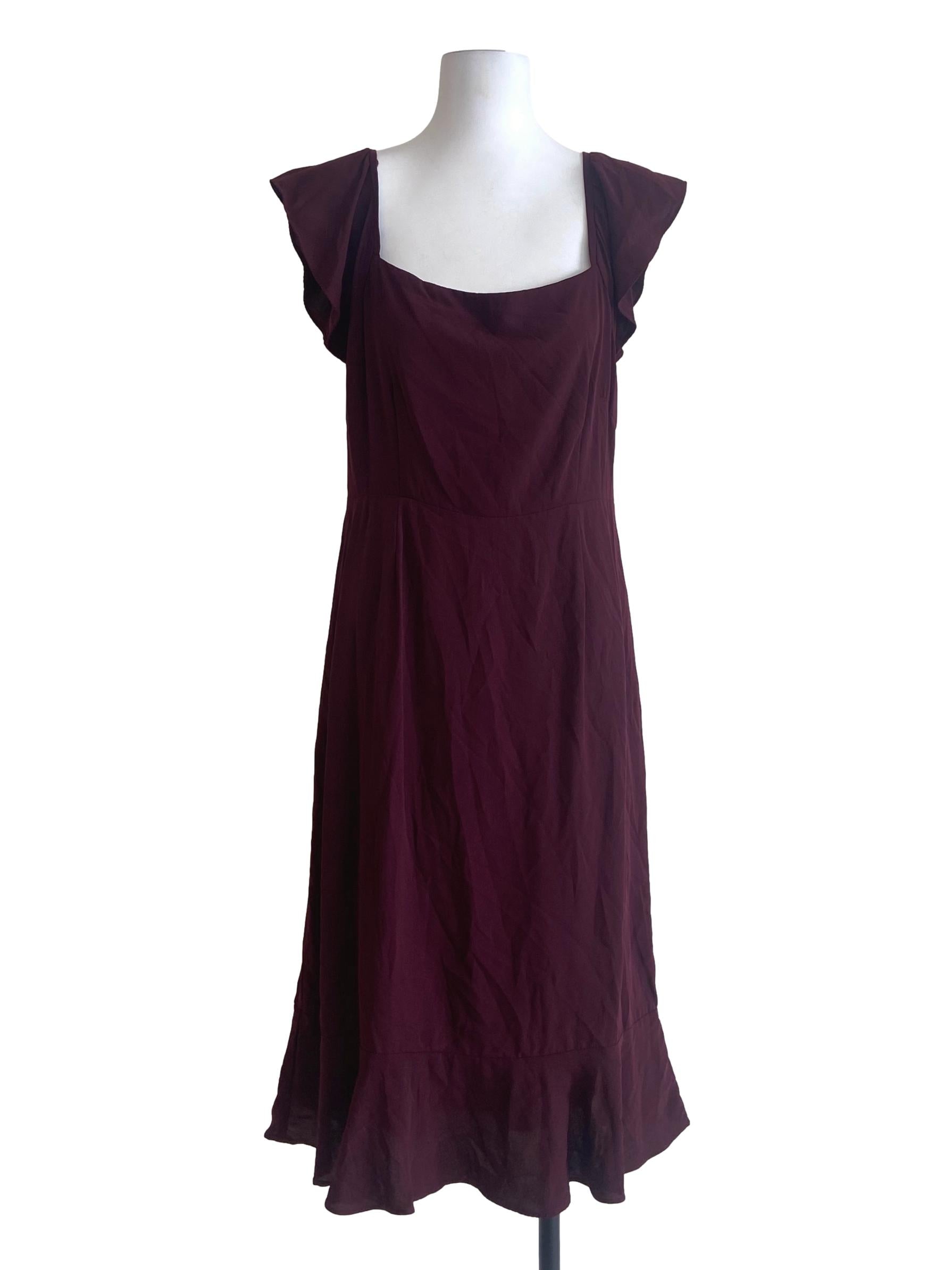 Magenta Purple Drop Waist Dress