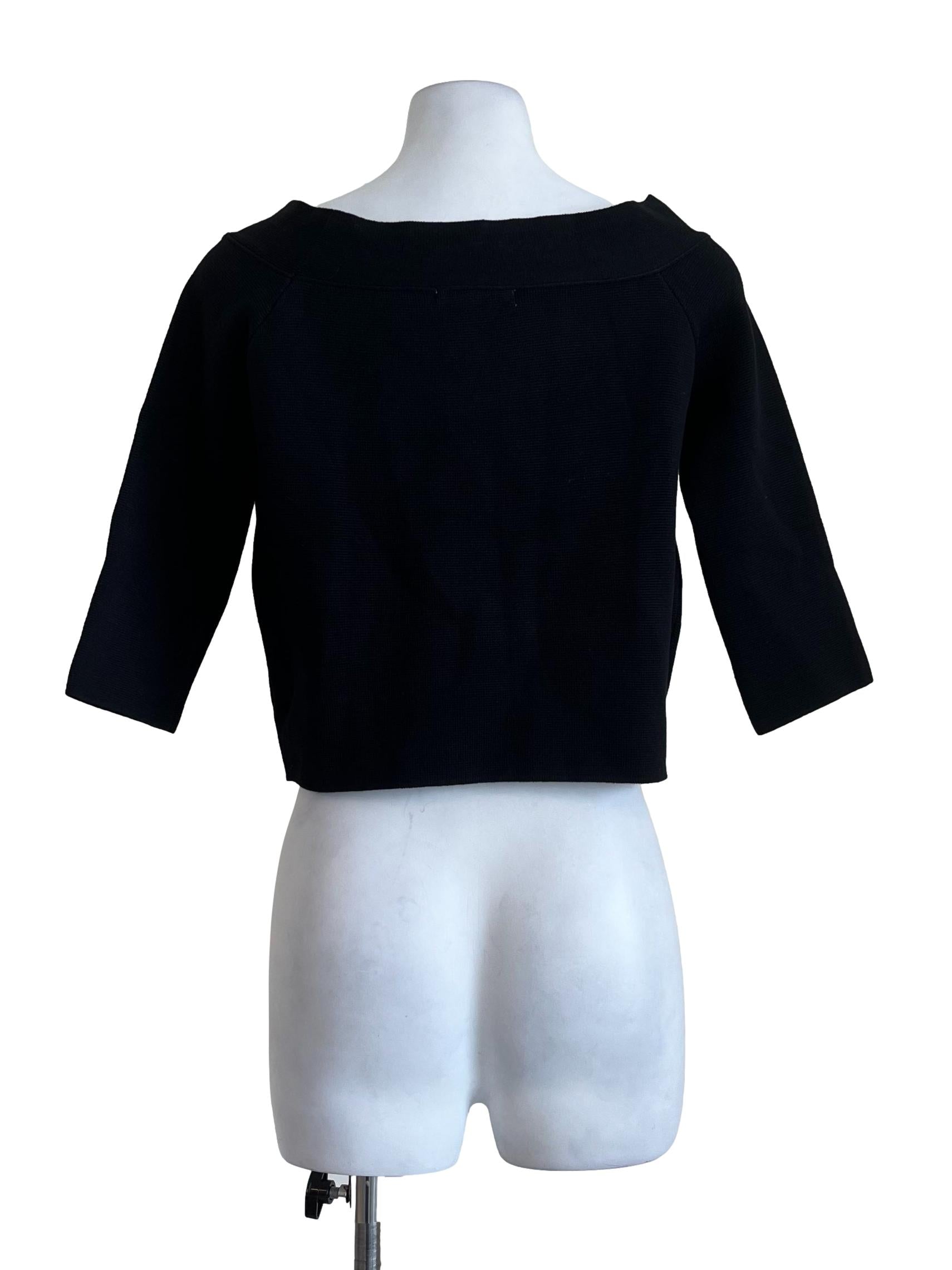 Black Plain Off Shoulder Blouse