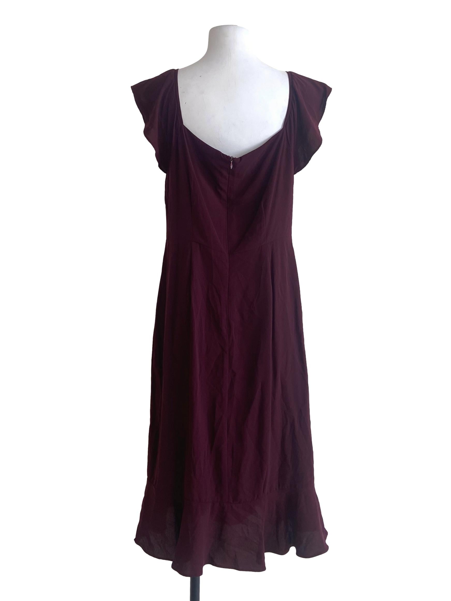 Magenta Purple Drop Waist Dress