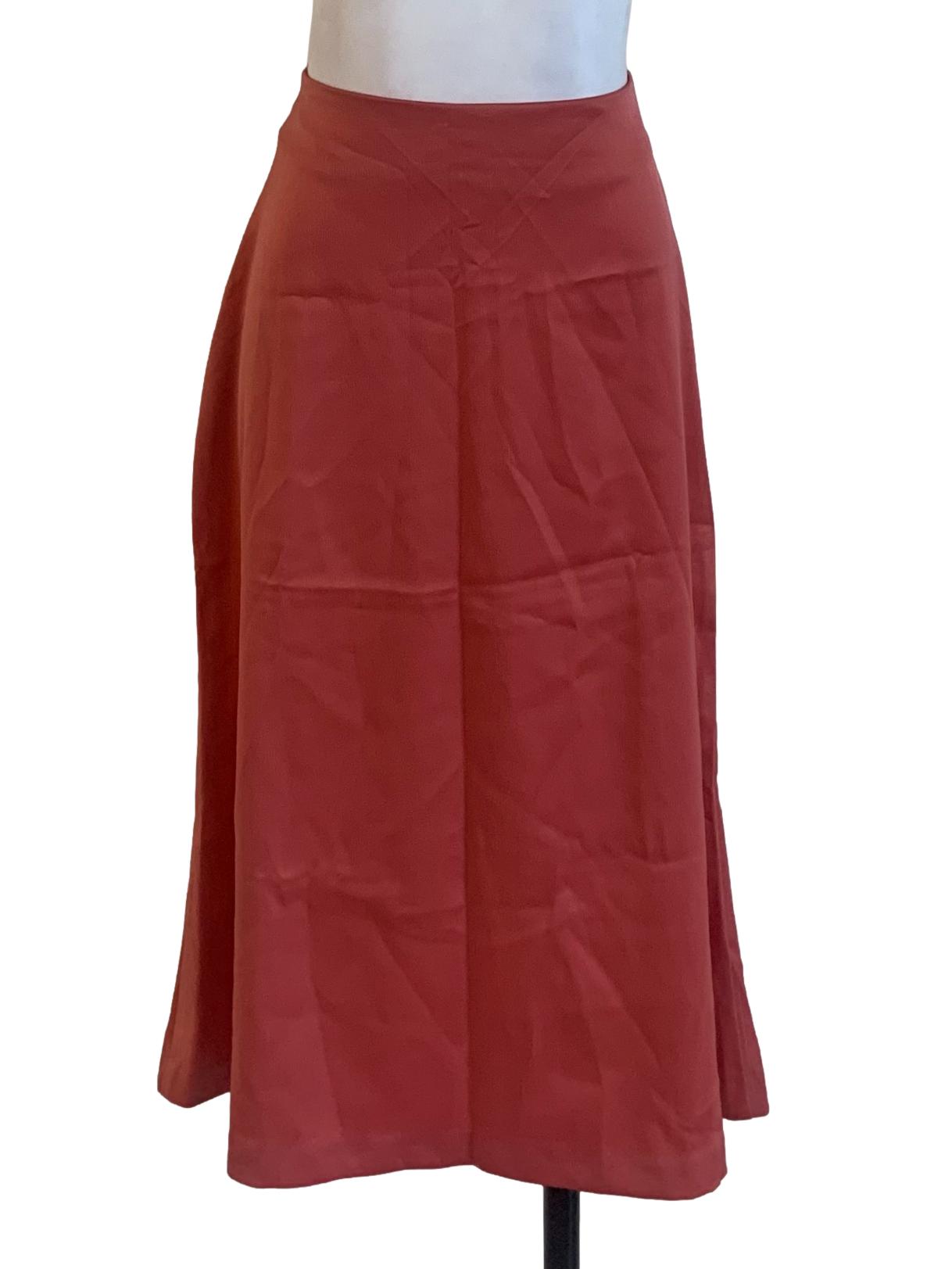 Coral Pink A Line Skirt