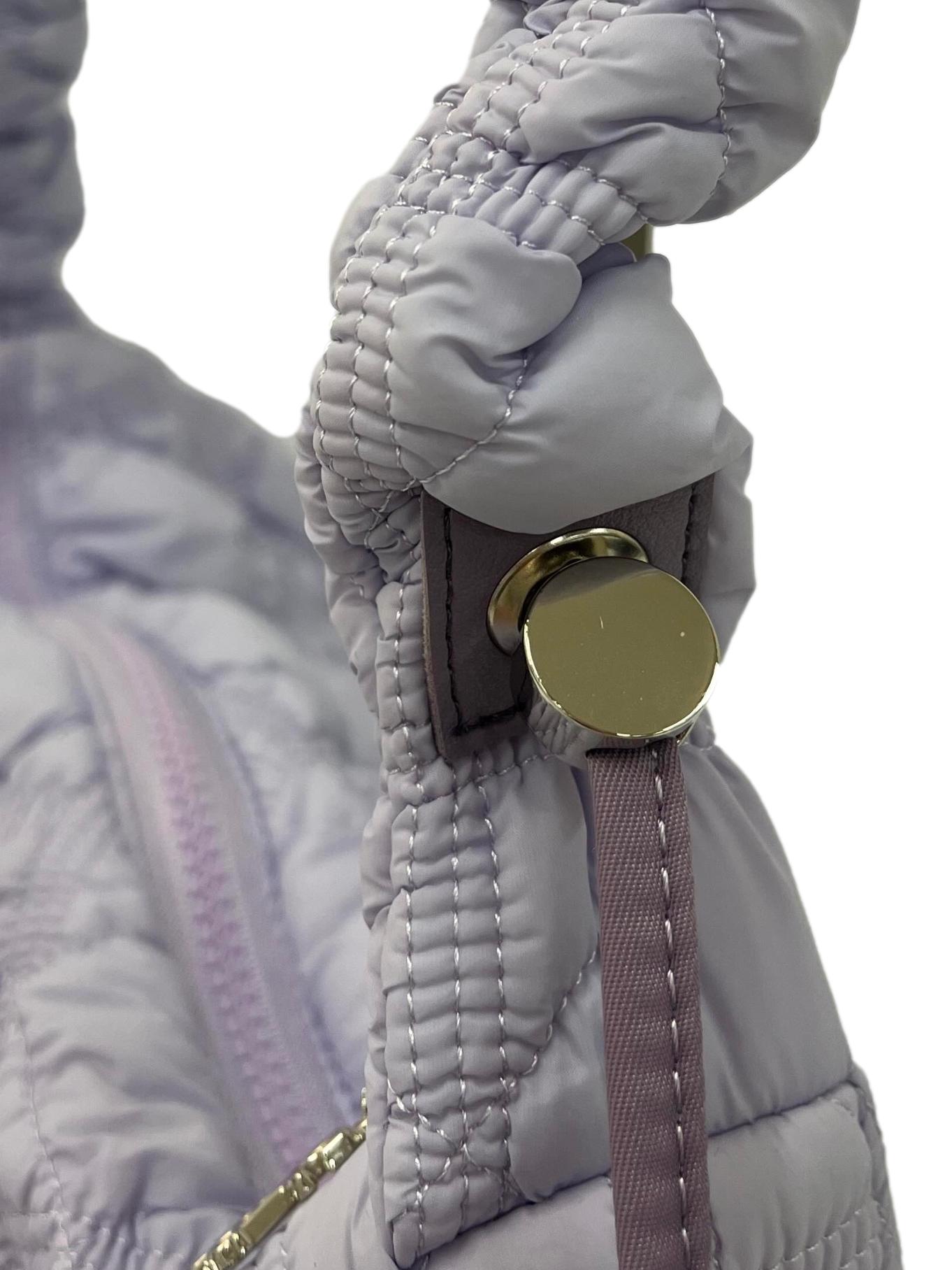 Lilac Quilted Crossbody Bag