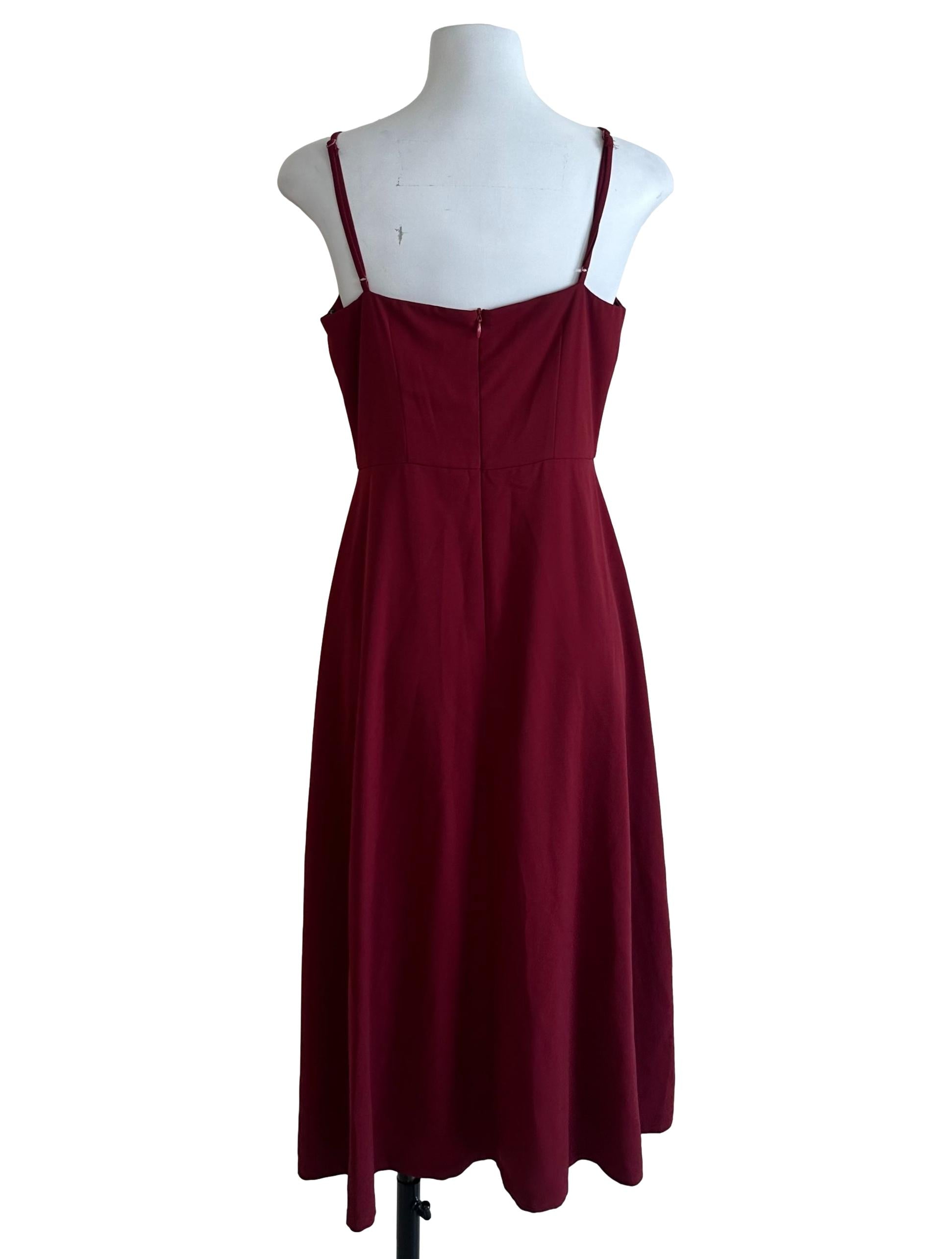 Scarlet Red V Neck Button Dress