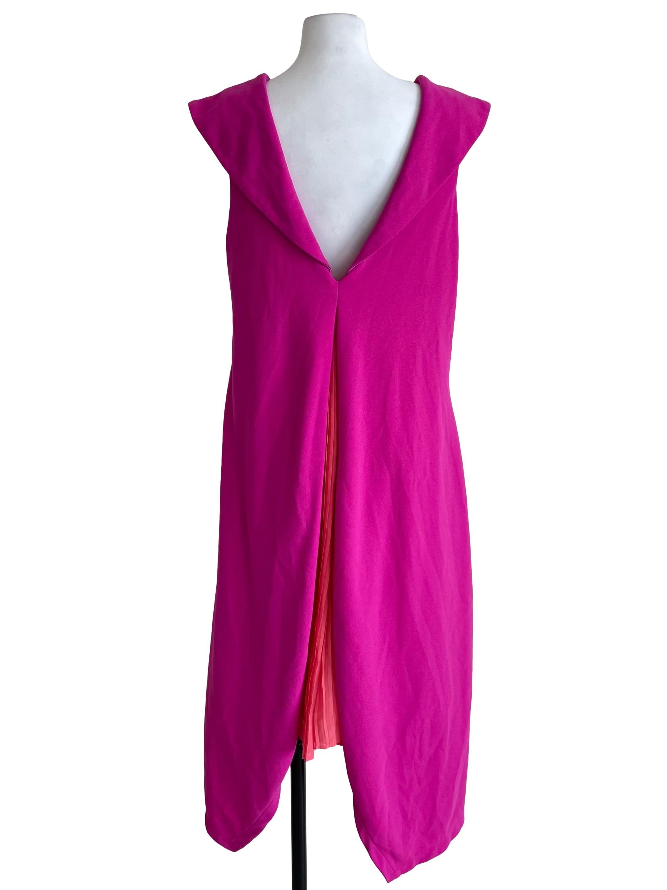 Hot Pink Handkerchief Shift Dress