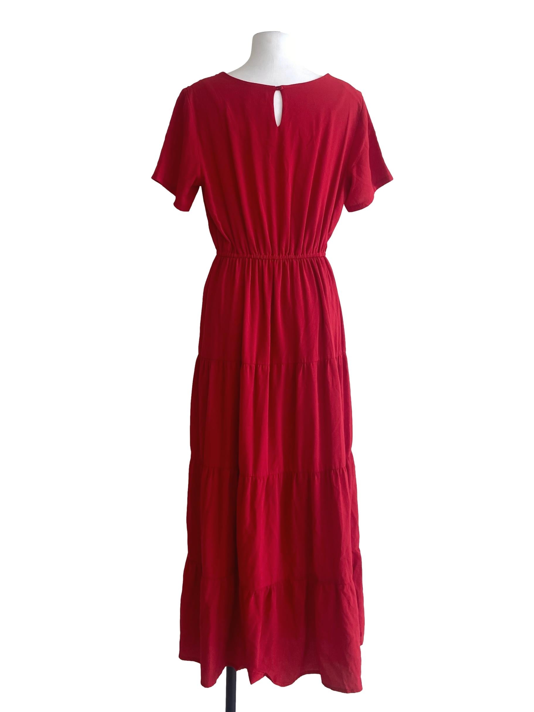 Rose Red Layered Dress
