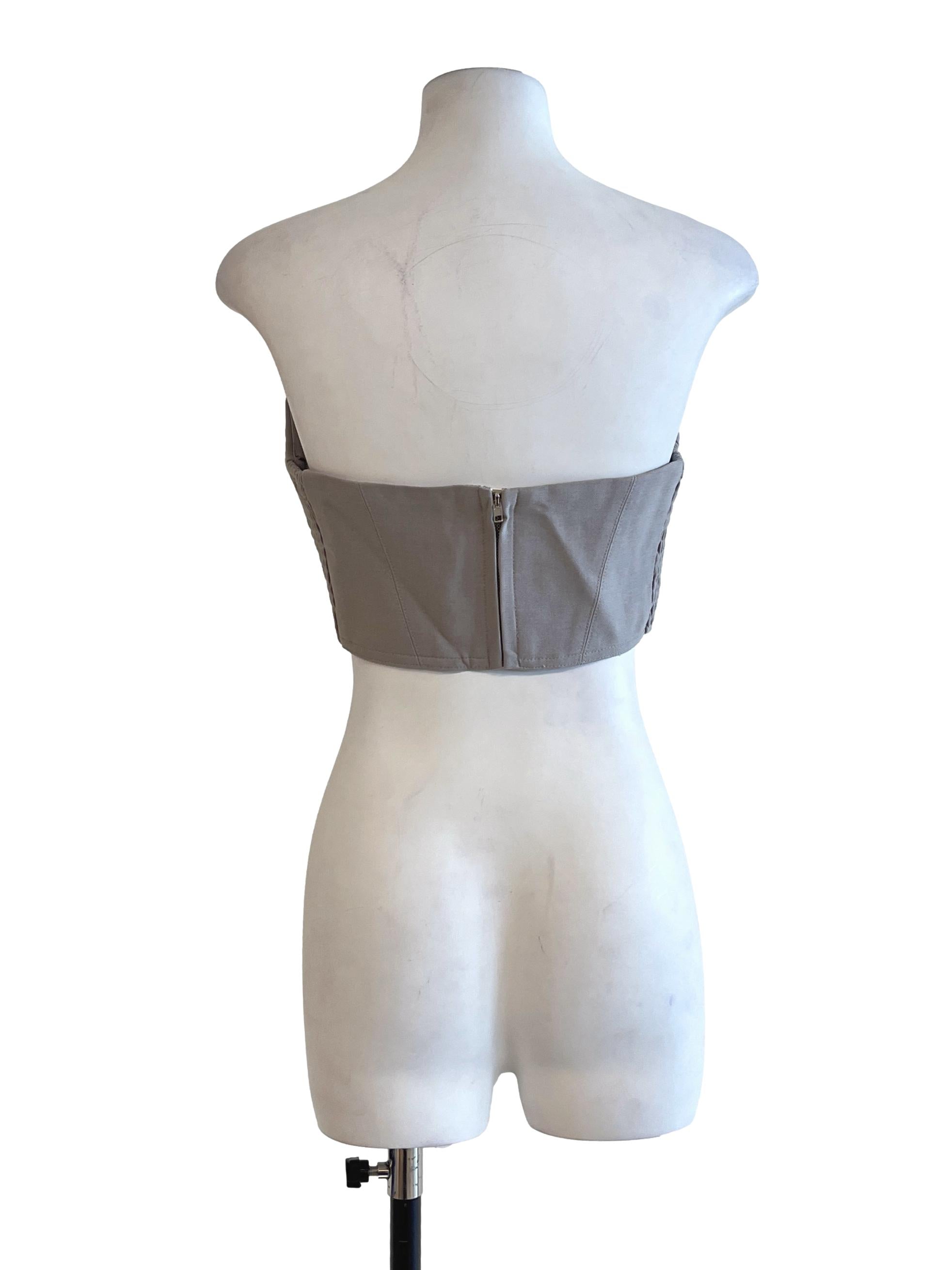 Coin Grey Strapless Top LB
