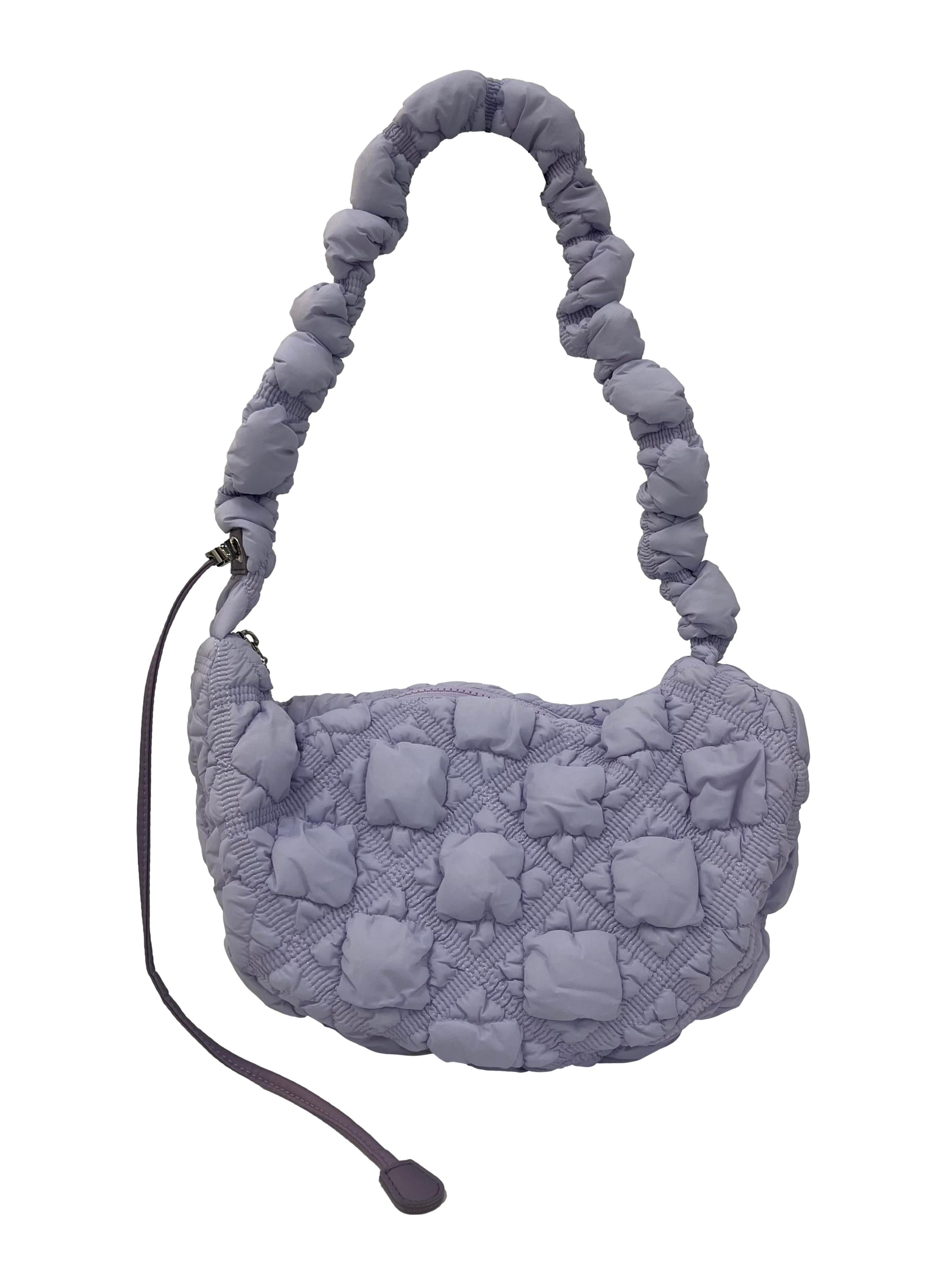 Lilac Quilted Crossbody Bag