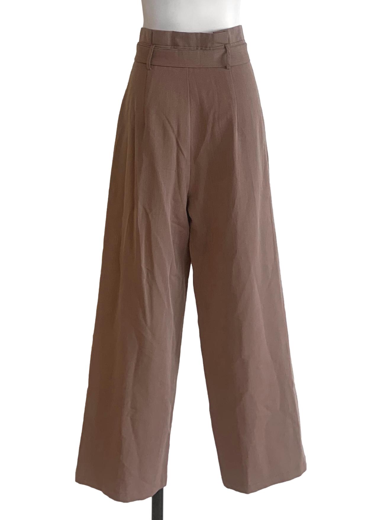 Wood Brown Straight Cut Pants