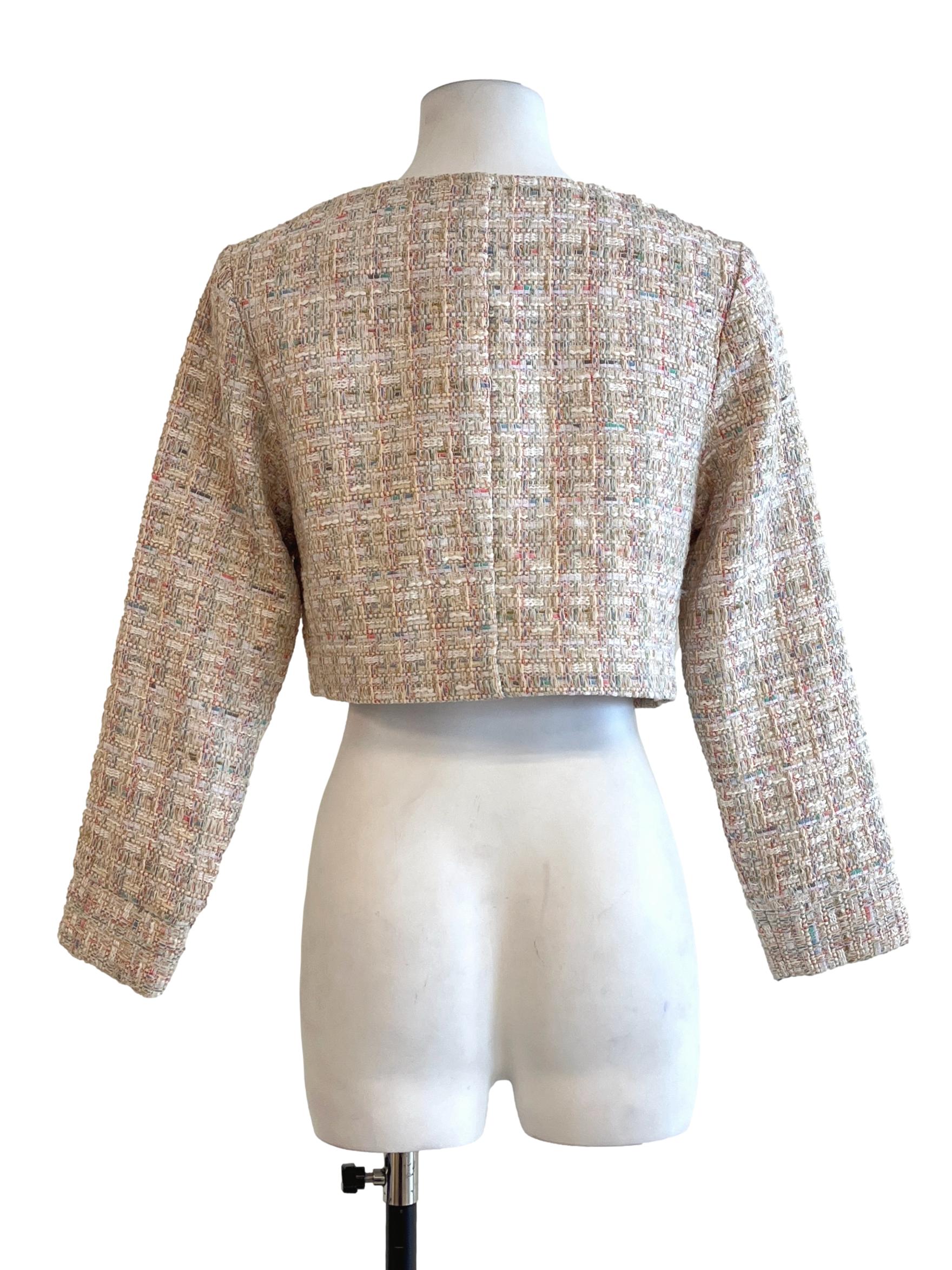 Tortilla Brown Tweed Cropped Blazer