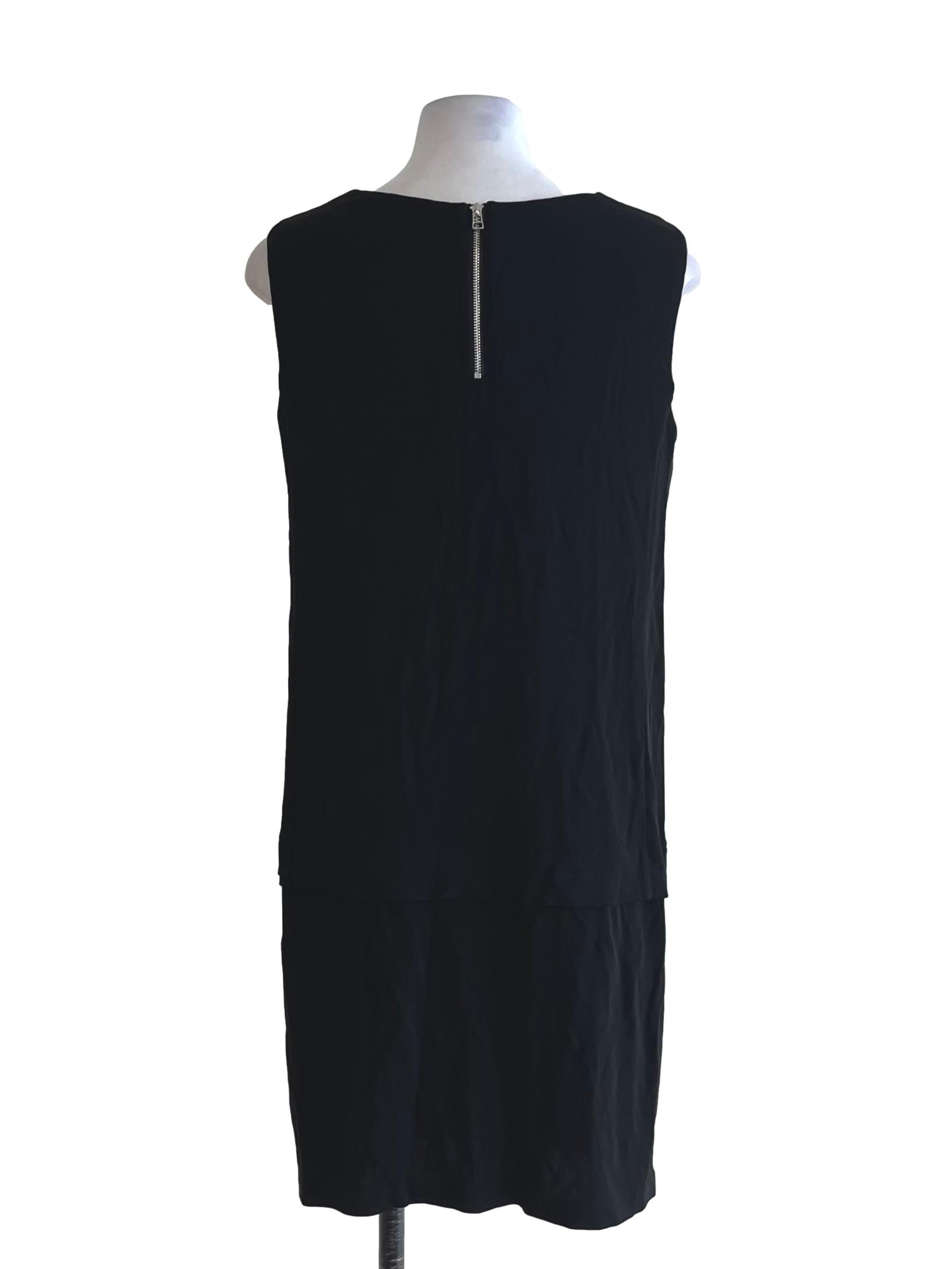 Black Jewel Neckline Shift Dress
