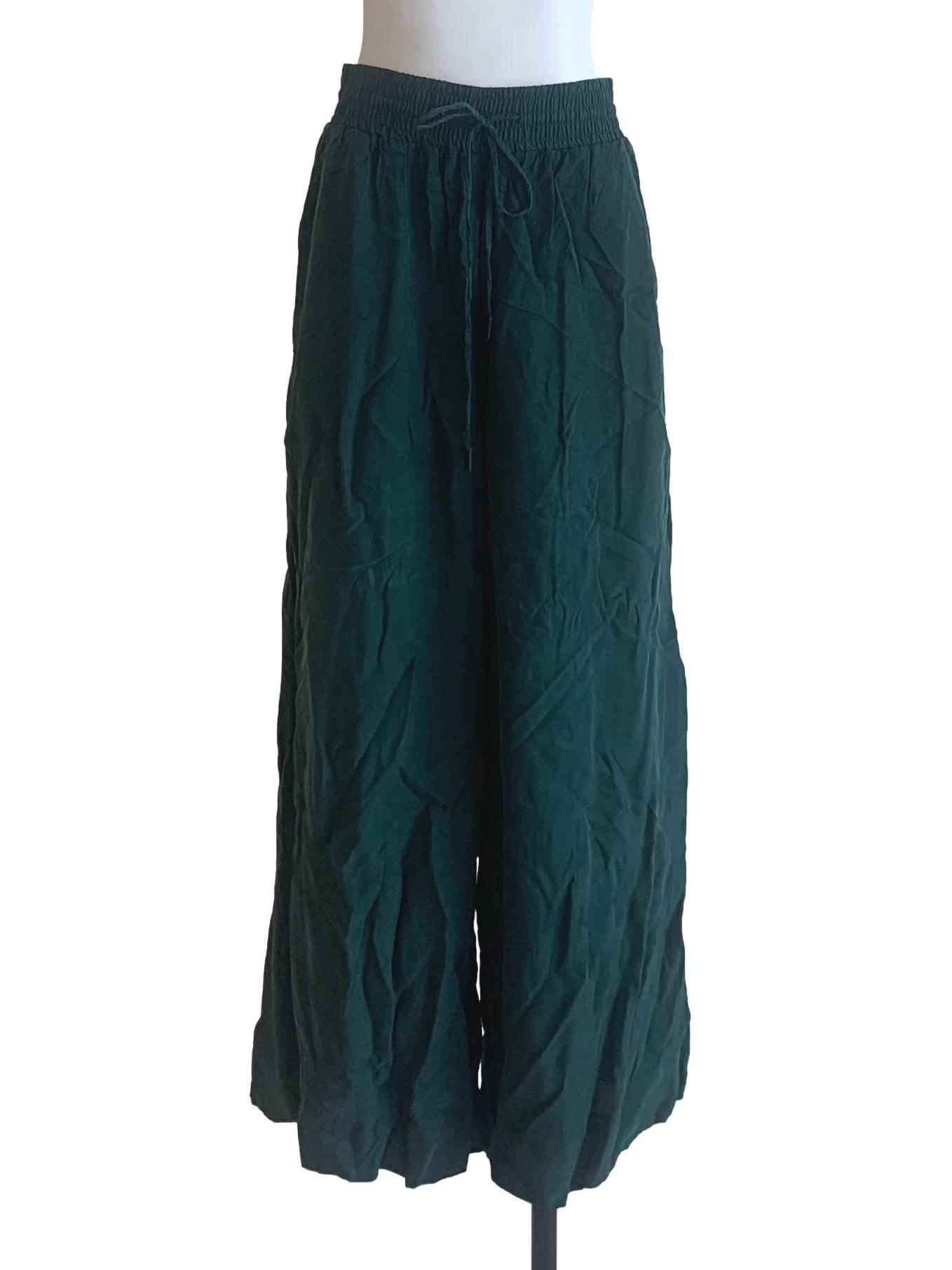 Pine Green Wide Leg Pants