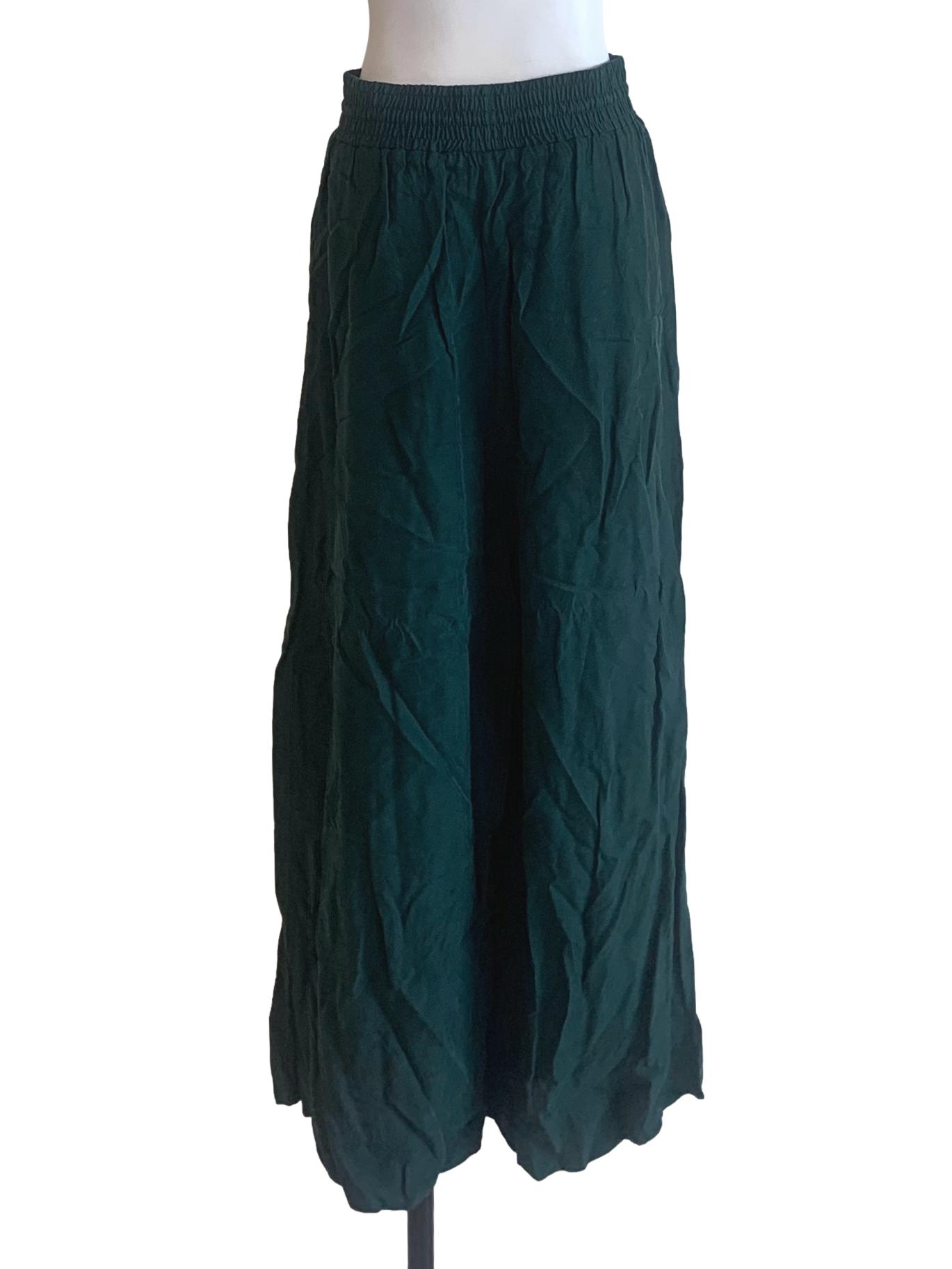 Pine Green Wide Leg Pants